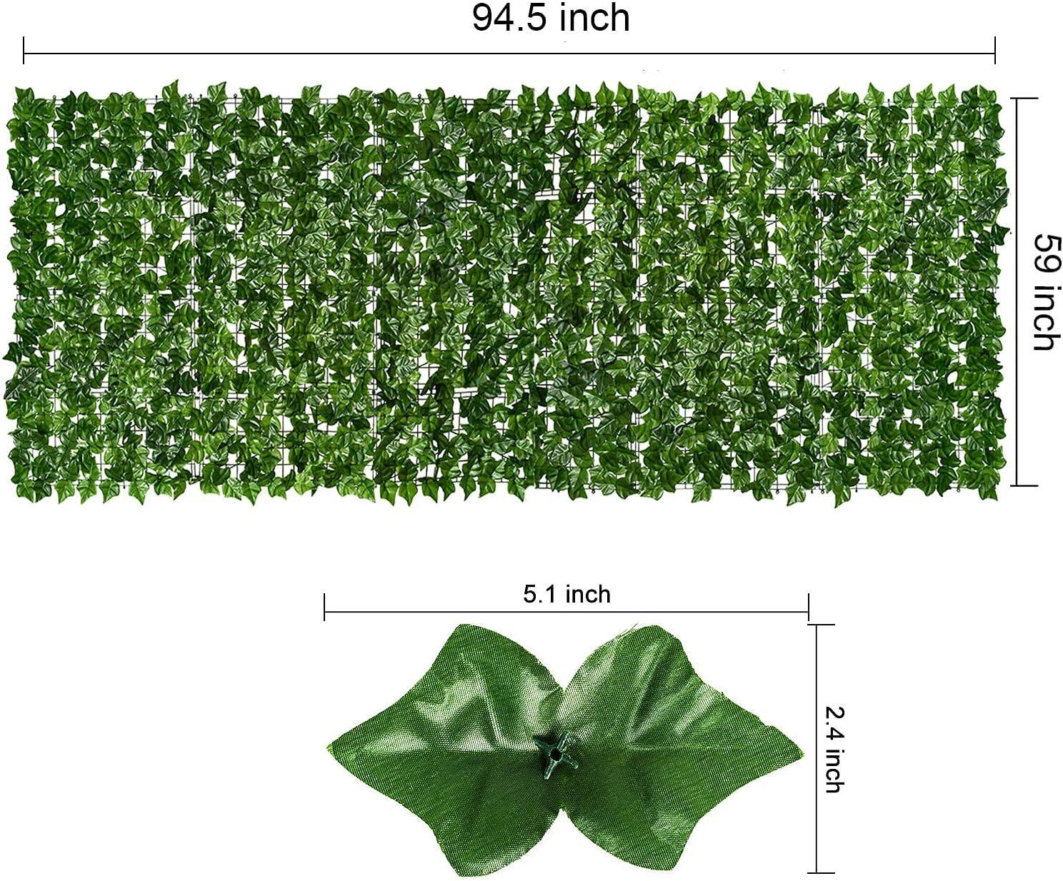 Green 41'' Artificial Ivy Privacy Fence Screen