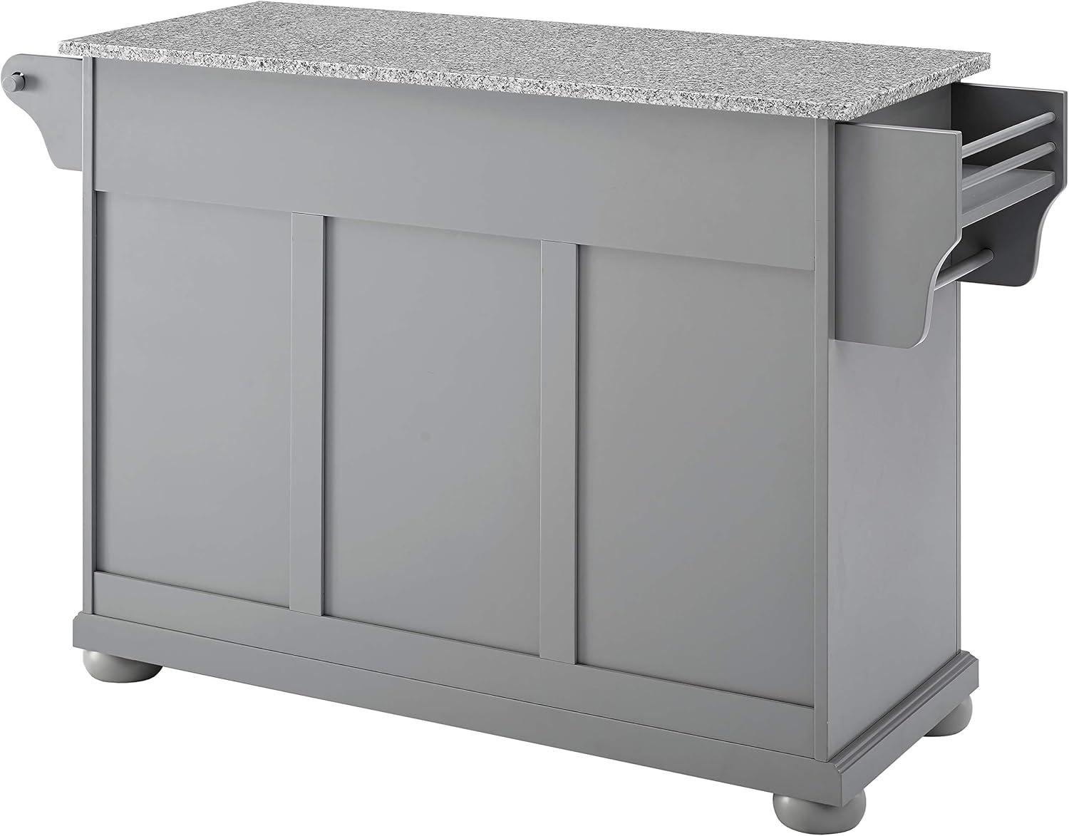 Alexandria Vintage Gray Granite Top Kitchen Island