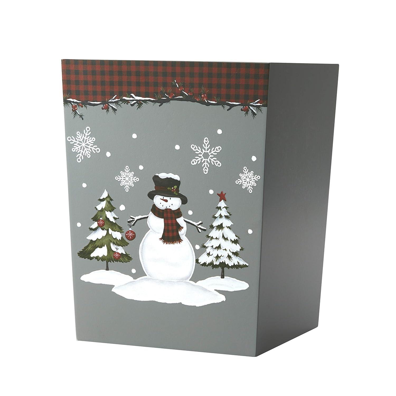 SKL Home Woodland Winter, Wastebasket, Red