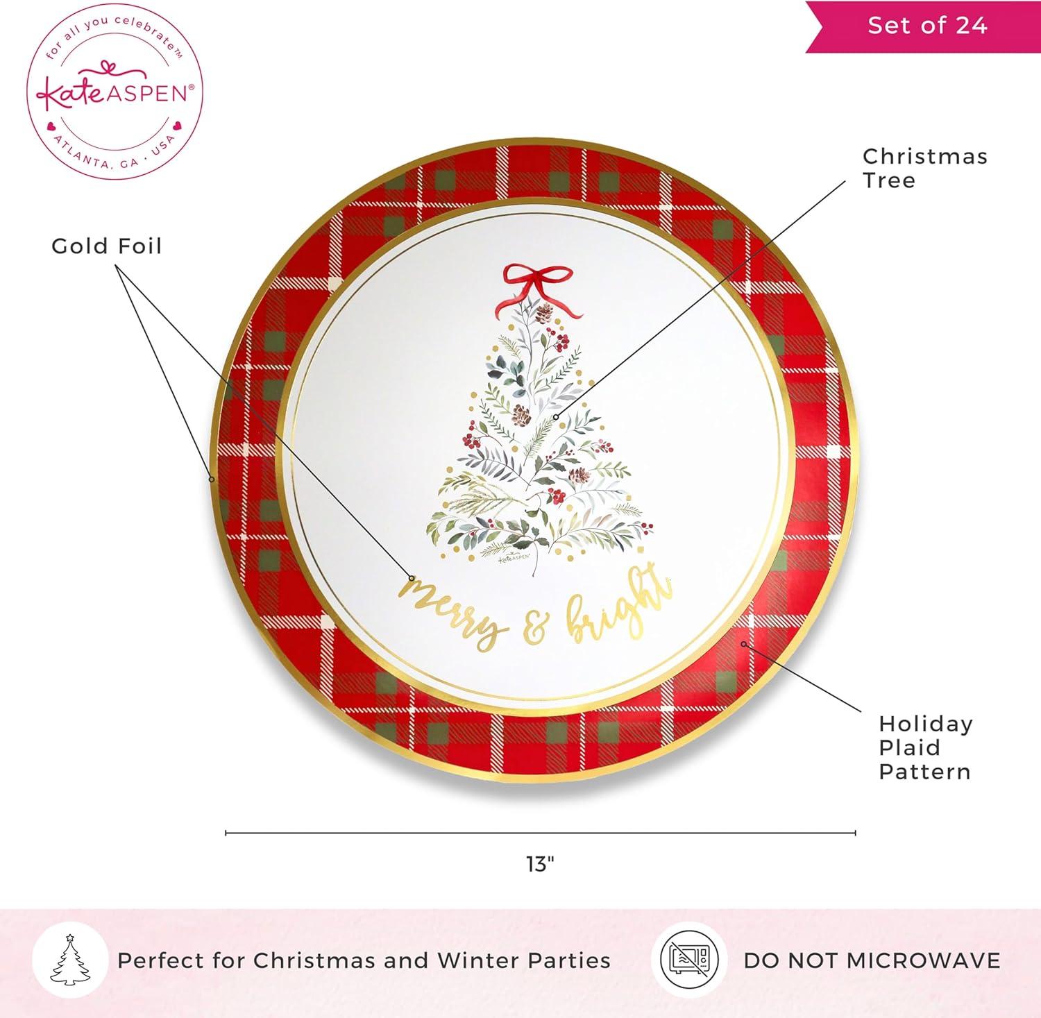 Kate Aspen Christmas 13” Charger Plate Placemat | 28665NA