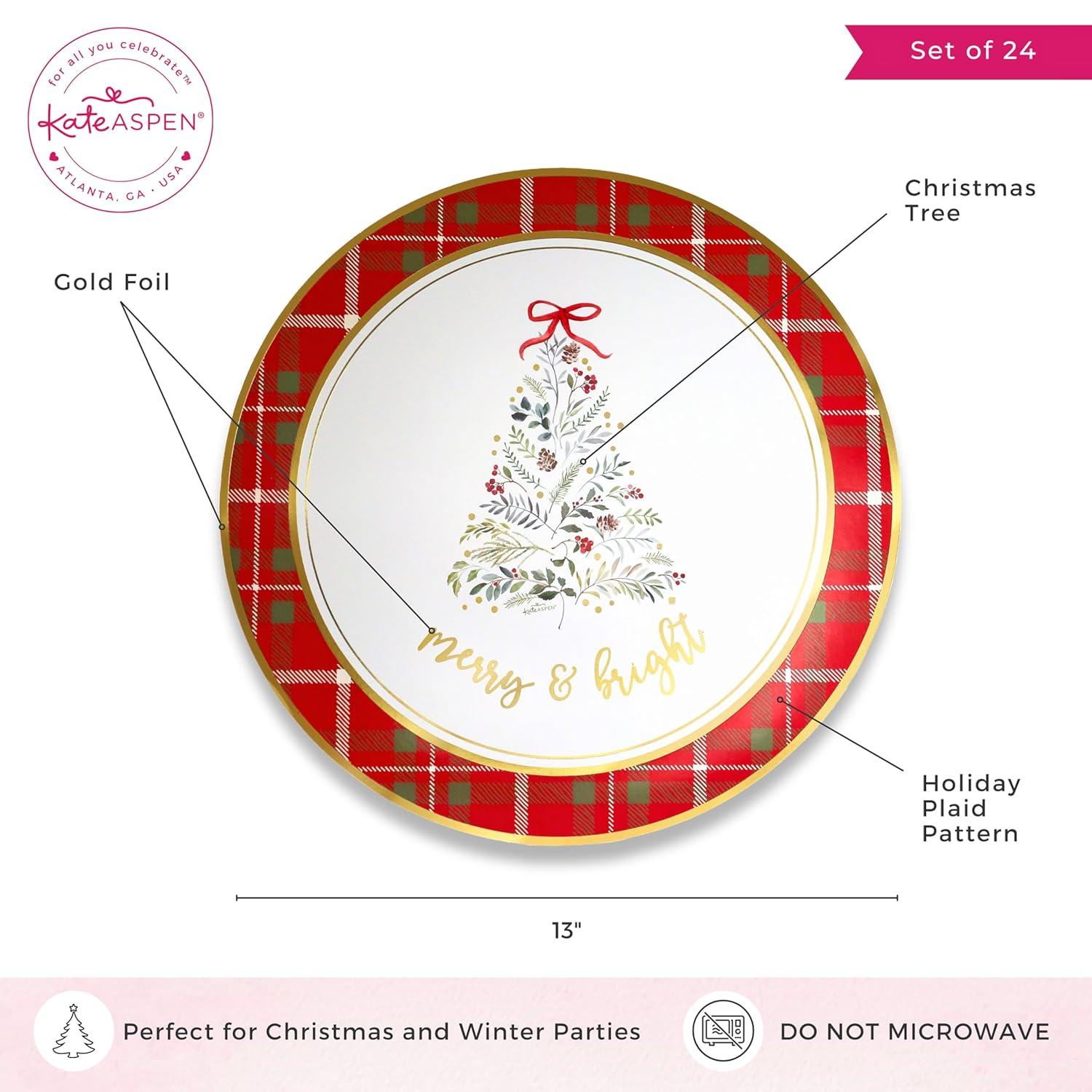Kate Aspen Christmas 13” Charger Plate Placemat | 28665NA