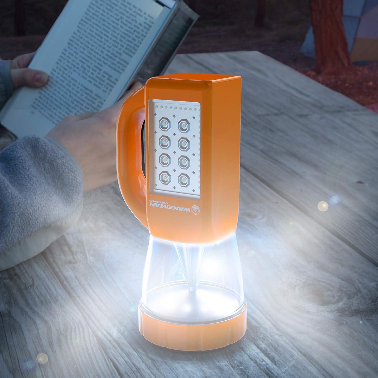 3-in-1 LED Lantern - Compact, Lightweight Camping Light, Flashlight, and Panel Illumination for Reading and Emergencies by Wakeman Outdoors (Purple)