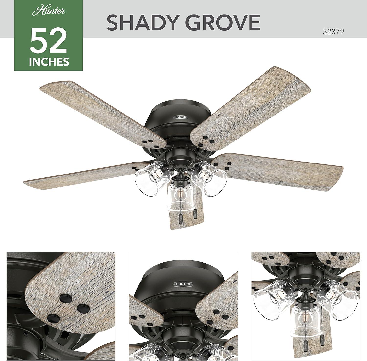 Shady Grove 52" 5 - Blade Ceiling Fan With Lights And Pull Chain