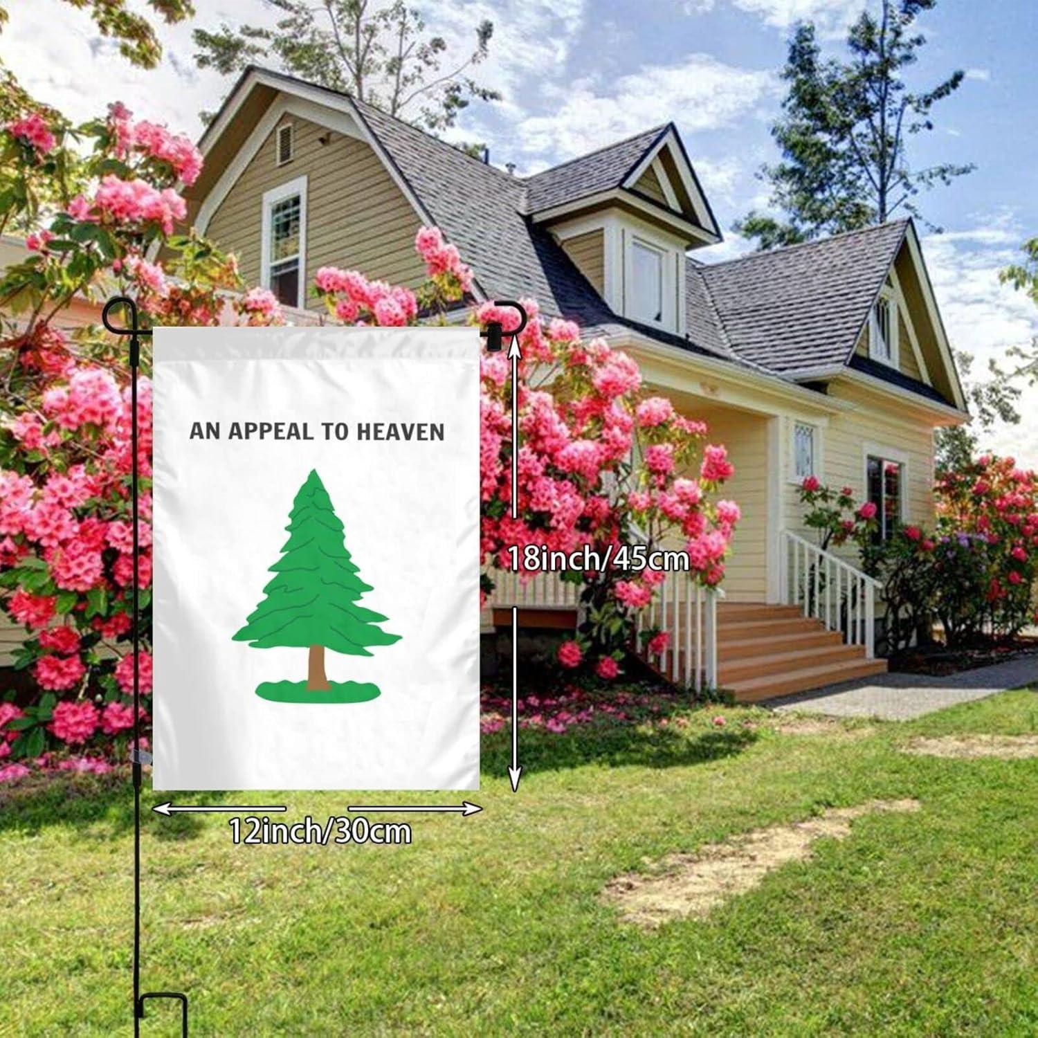 White and Green Patriotic Polyester Garden Flag 12x18 Inch