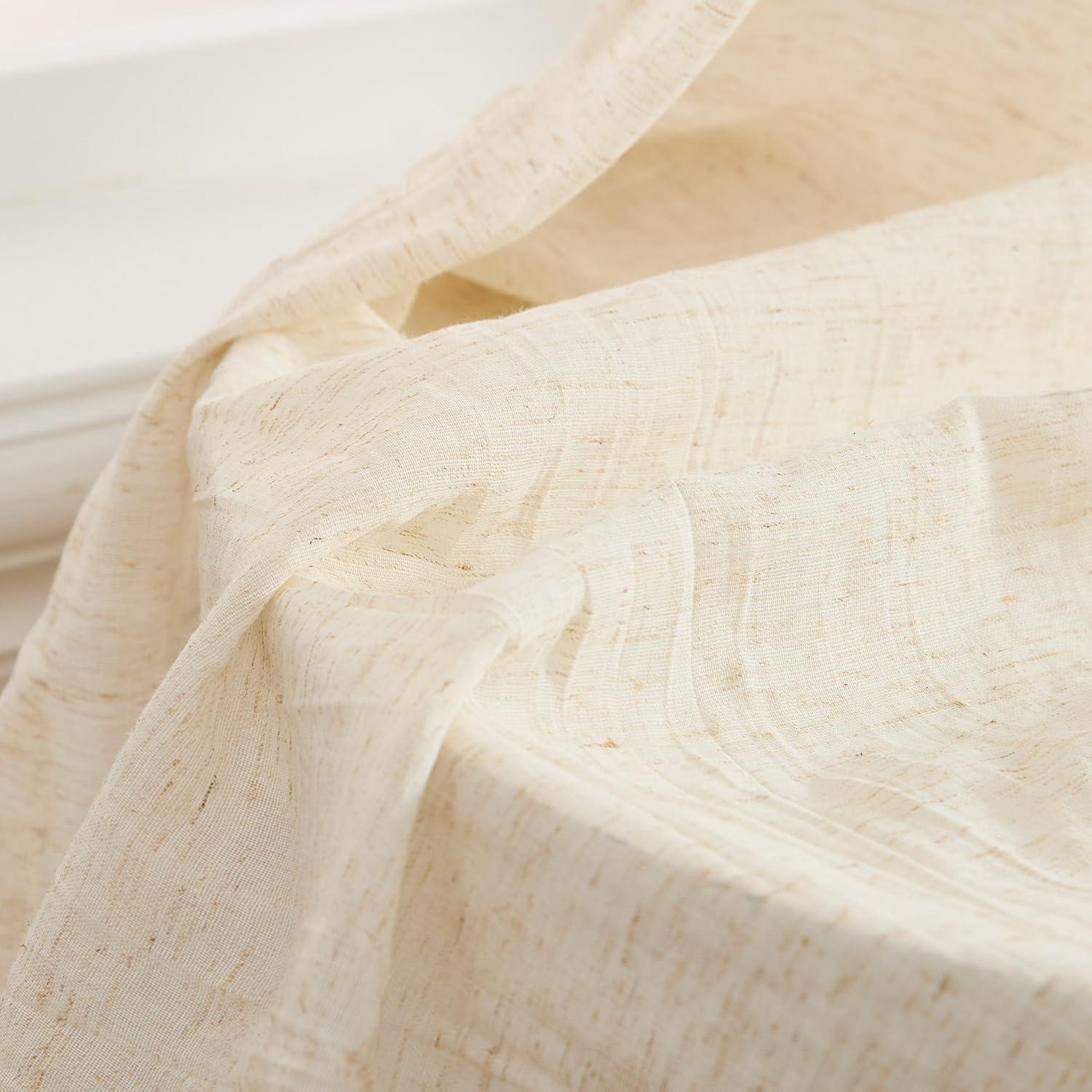 Solid Semi-Sheer Curtain Panels (Set of 2)