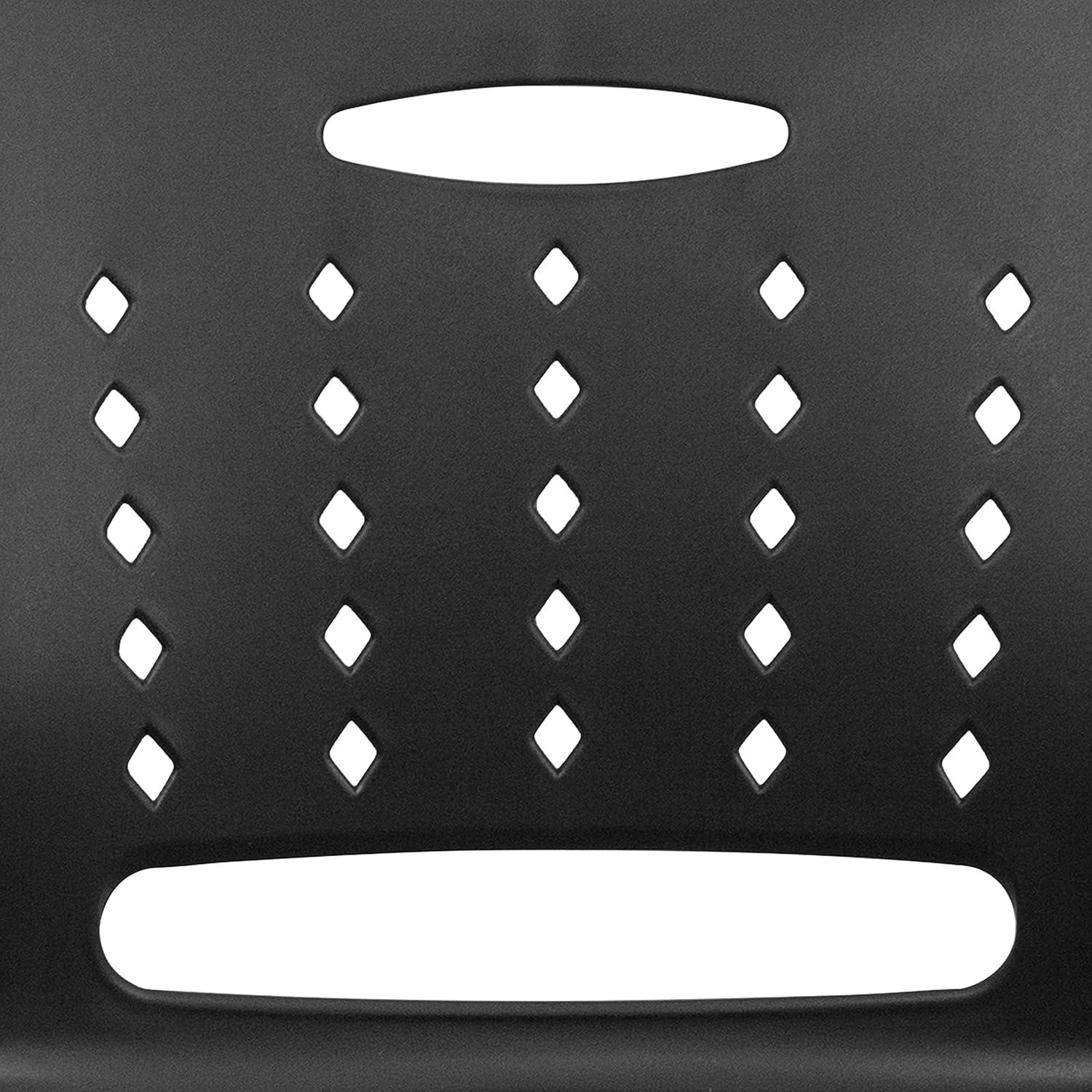 Flash Furniture Heidi 881 lb. Capacity Sled Base Stack Chair with Air-Vent Back (Set of 5)