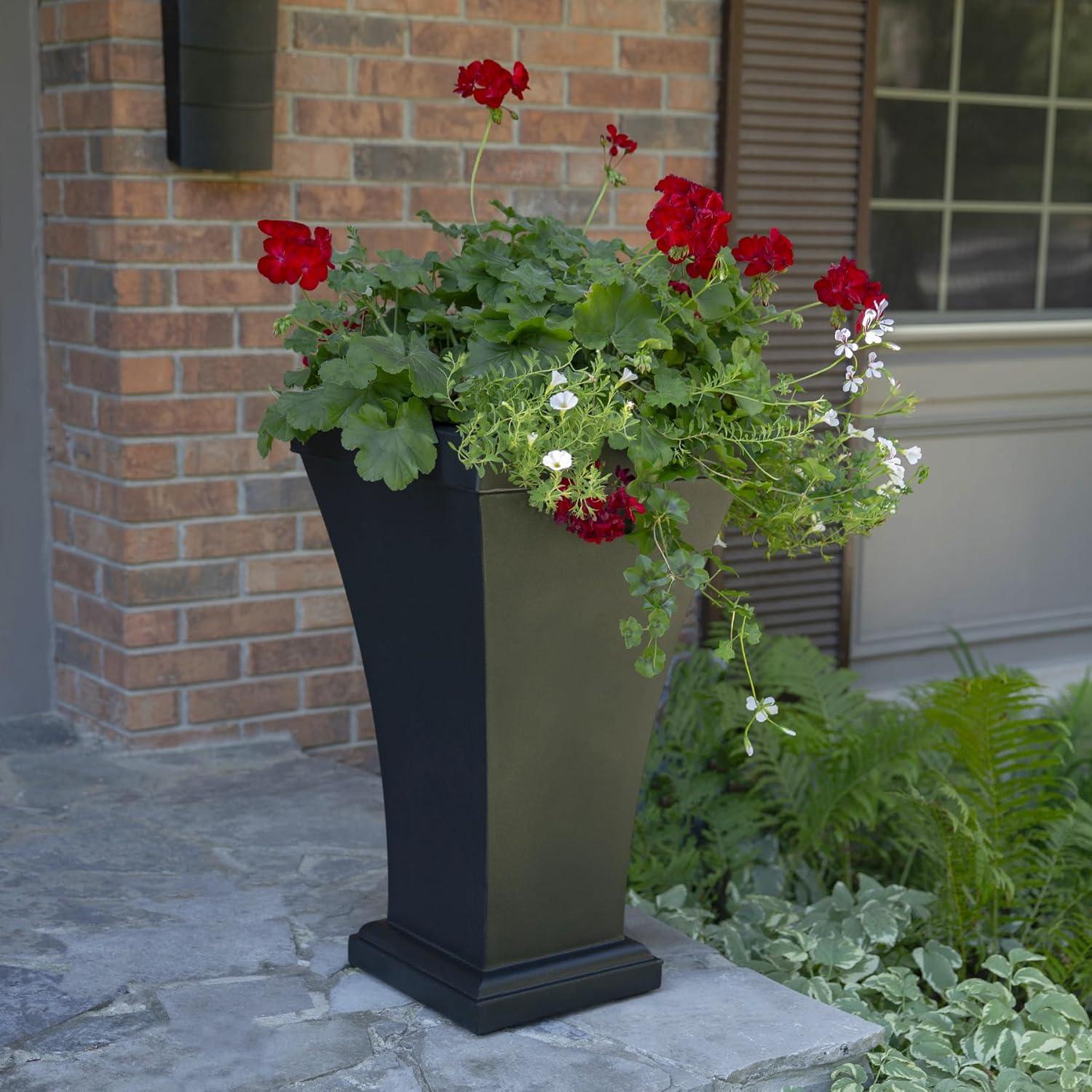 Bordeaux 28" Tall Resin Planter with Water Reservoir