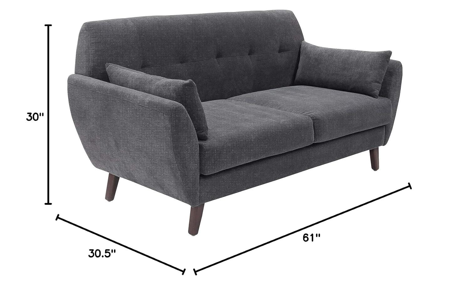 Serta Artesia Midcentury Modern Sofa with Tapered Legs