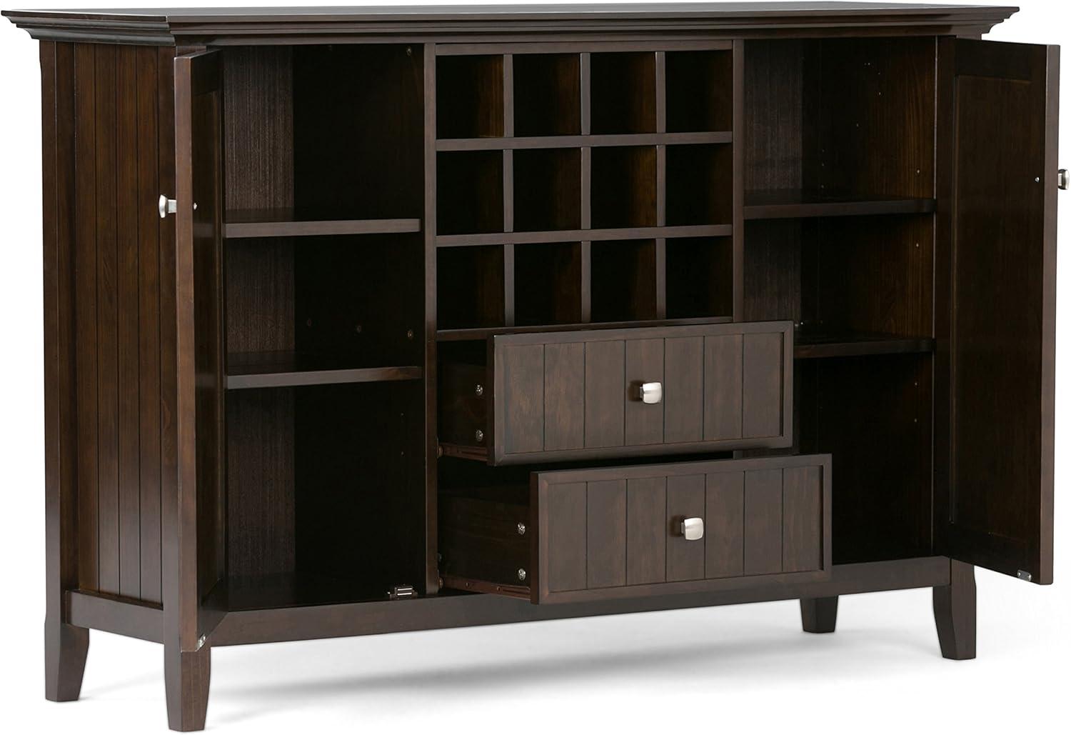 Simpli Home Bedford Sideboard Buffet & Winerack