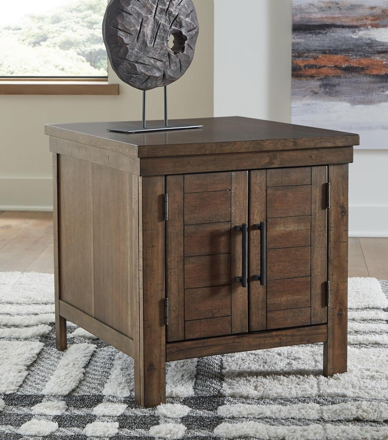 Signature Design by Ashley Casual Moriville End Table, Grayish Brown