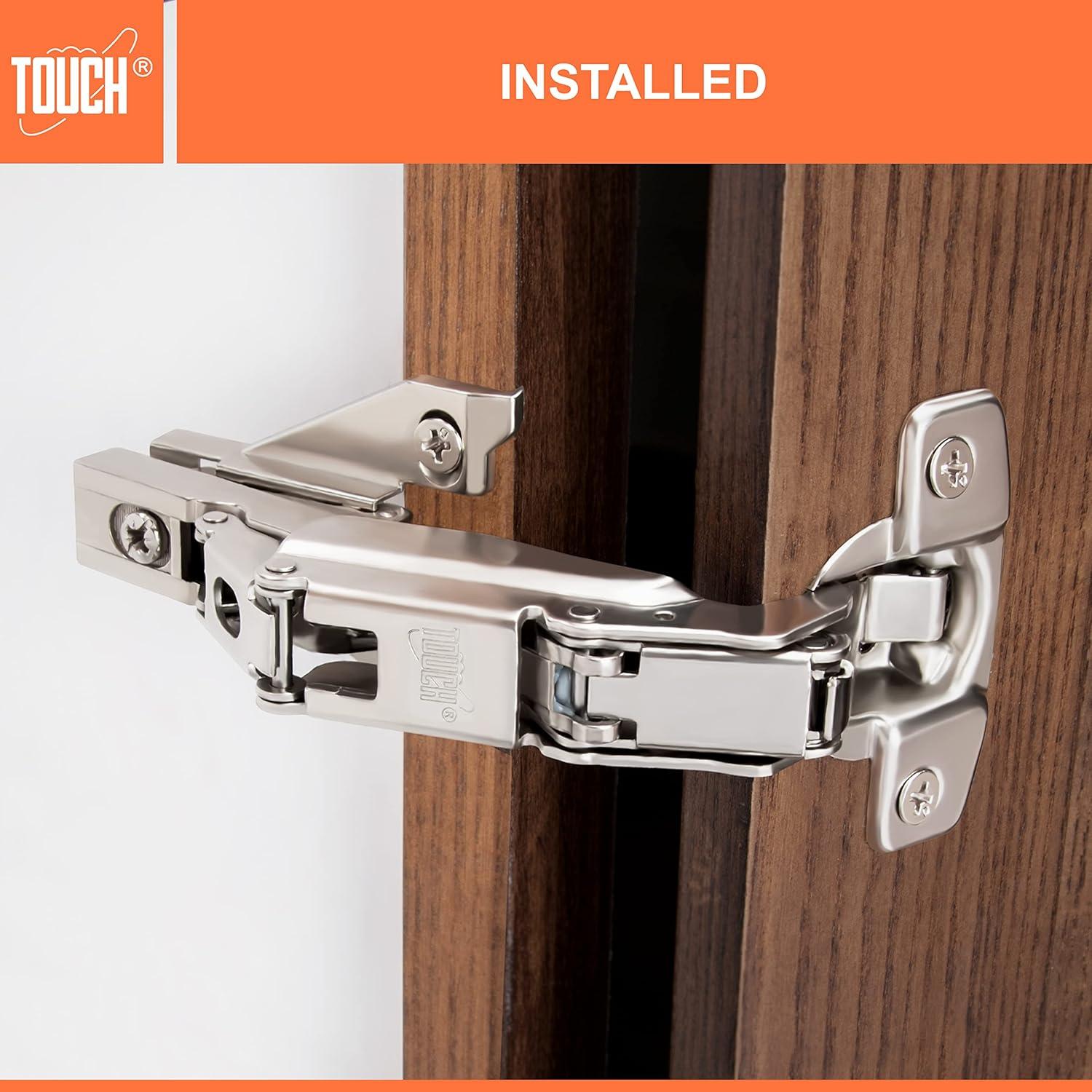 Brushed Nickel 165 Degree Full Overlay Cabinet Hinges