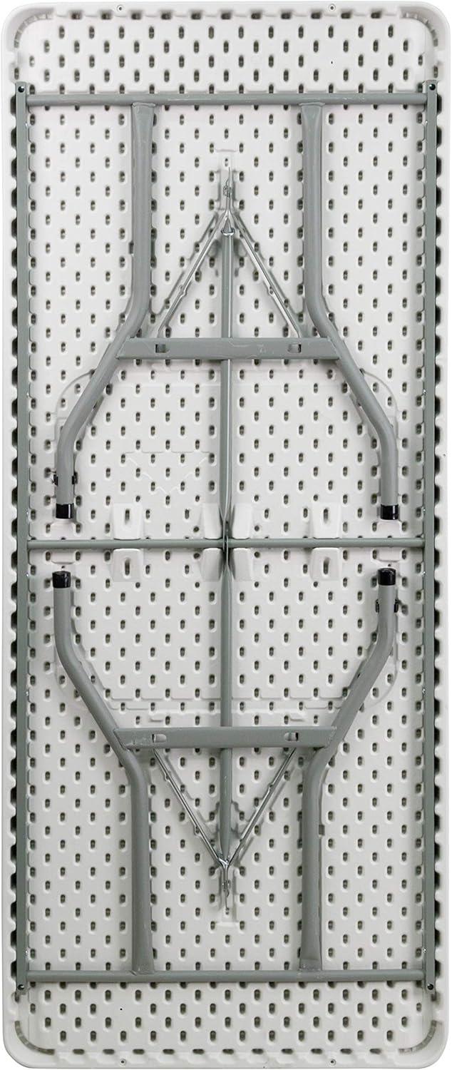 Flash Furniture 6-Foot Granite White Plastic Folding Table