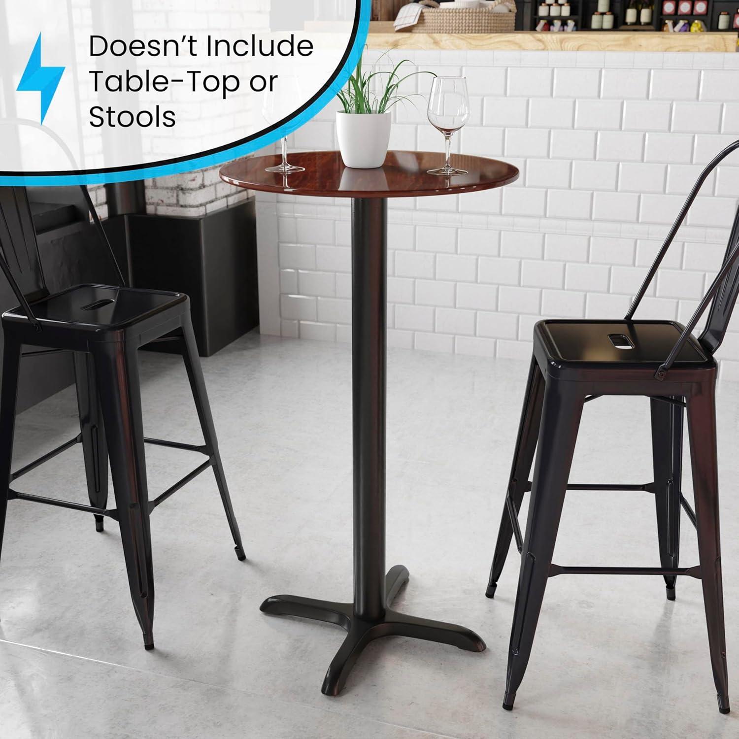 Flash Furniture Beverly Restaurant Table X-Base with 3" Dia. Bar Height Column
