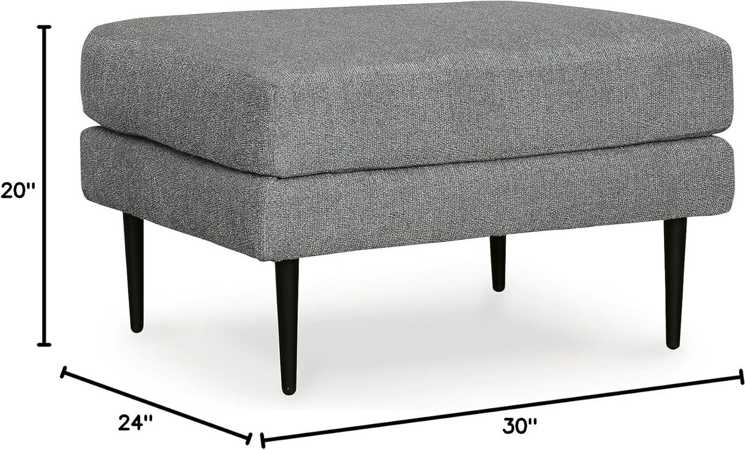 Signature Design by Ashley Contemporary Hazela Ottoman Chenille Charcoal