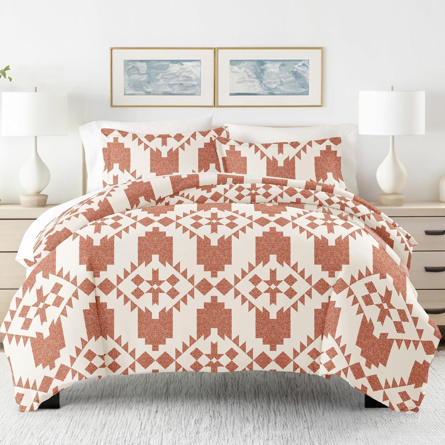 Becky Cameron 3 Piece Rugged Stripe Pattern Duvet Cover Set