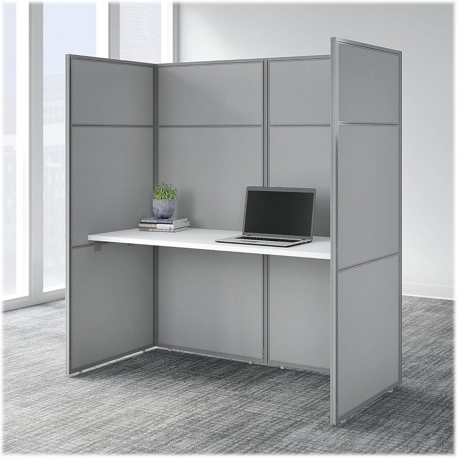 Bush Business Furniture Easy Office Rectangle 1 Person Cubicle with Cable Management