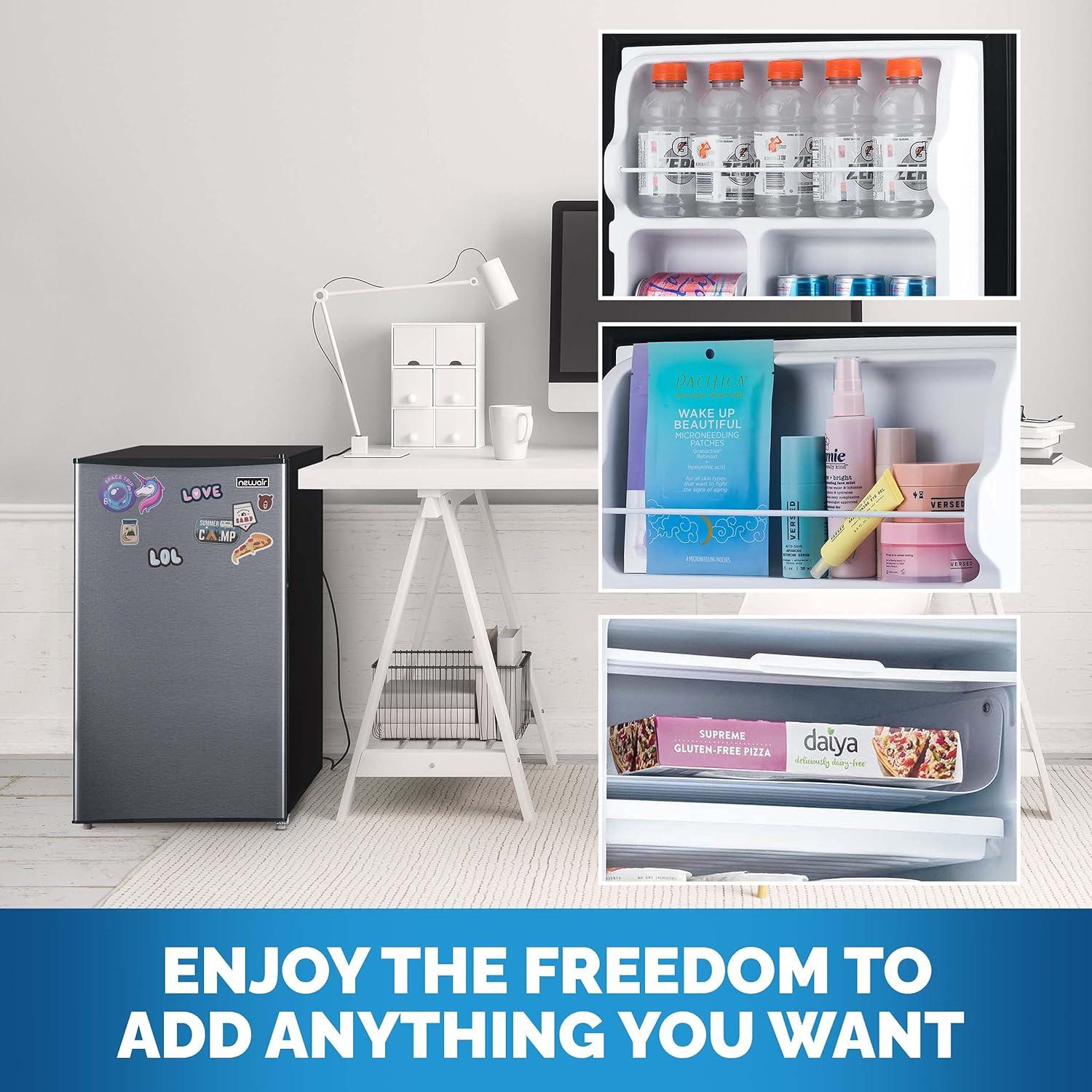 Newair Newair 3.3 Cu. Ft. Compact Mini Refrigerator With Freezer, Can Dispenser