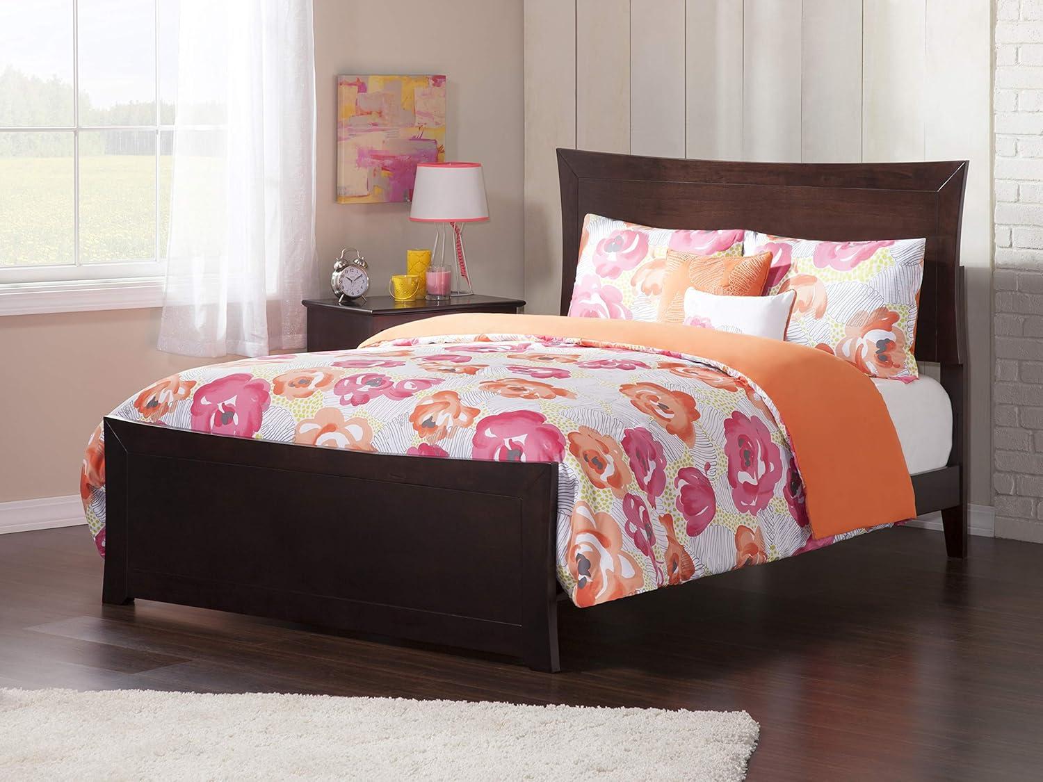 Metro Low Profile Solid Wood Platform Bed with Matching Footboard