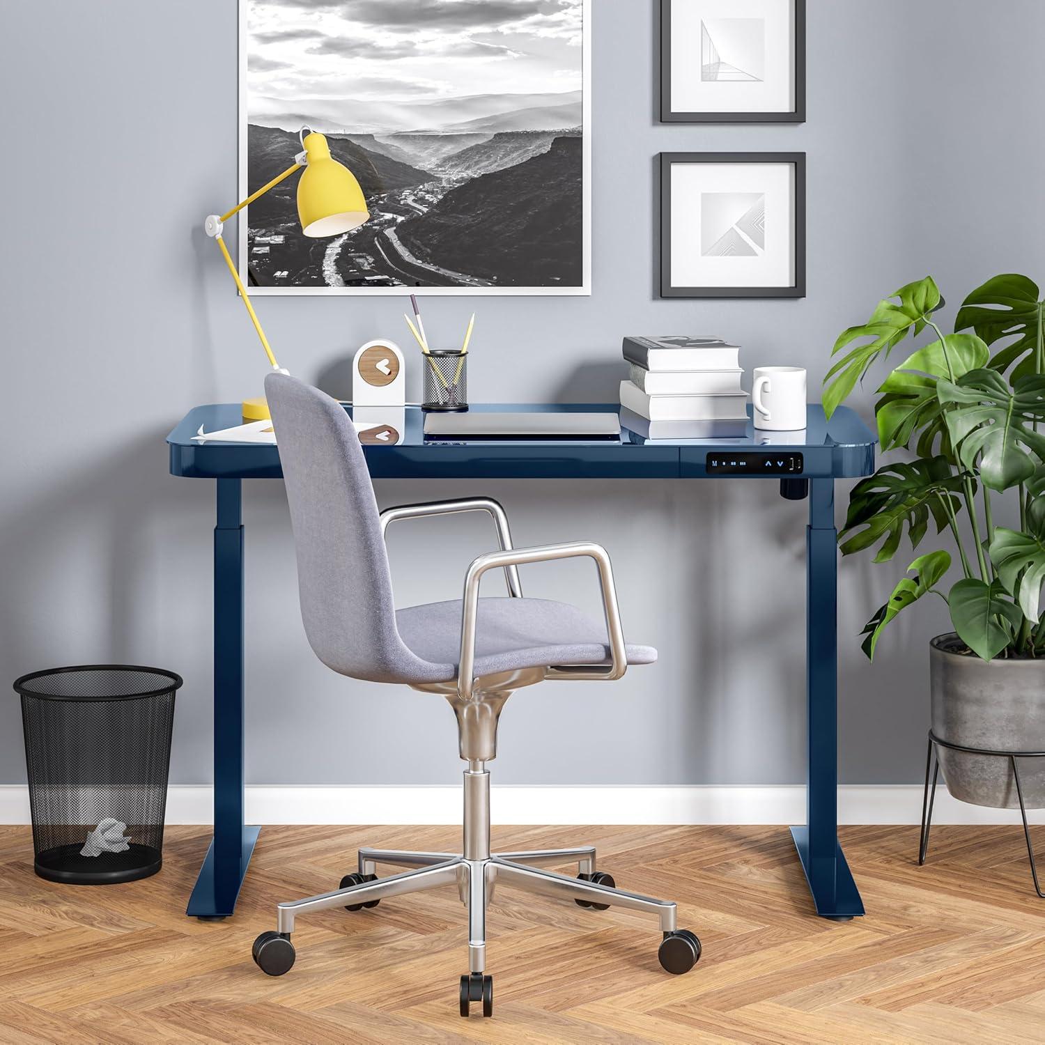 airLIFT 48" W Electric Adjustable Height Tempered Glass Desk