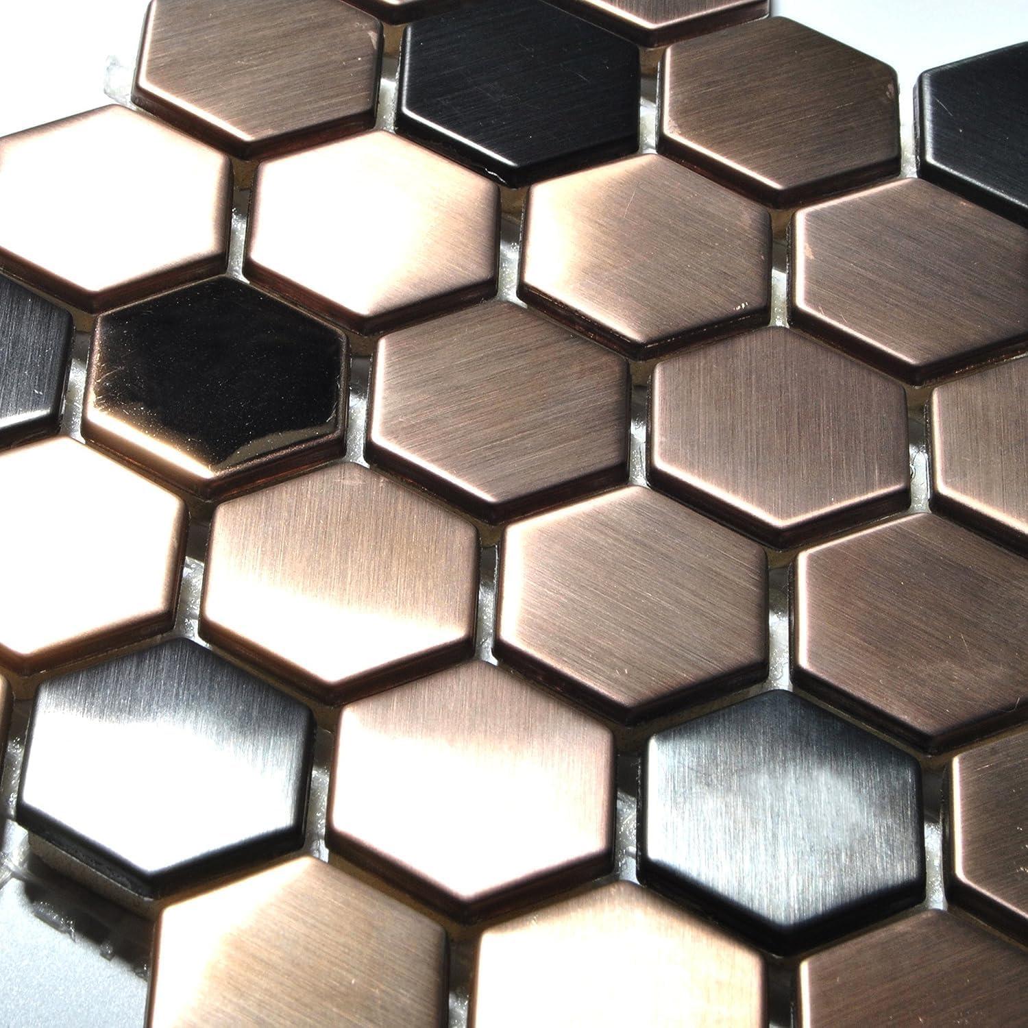 Hexagon Metal Look Wall & Floor Tile