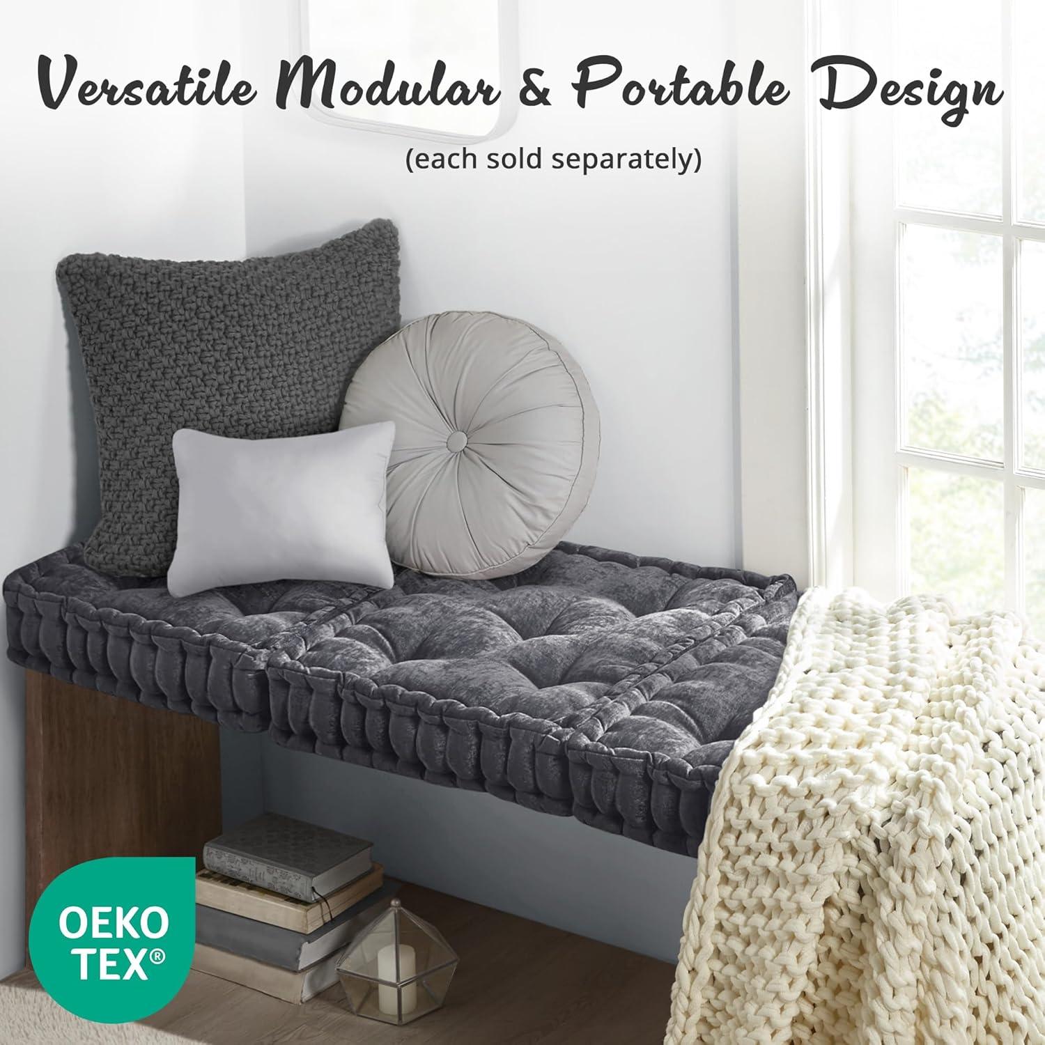 Intelligent Design Azza Poly Chenille Square Floor Pillow Cushion