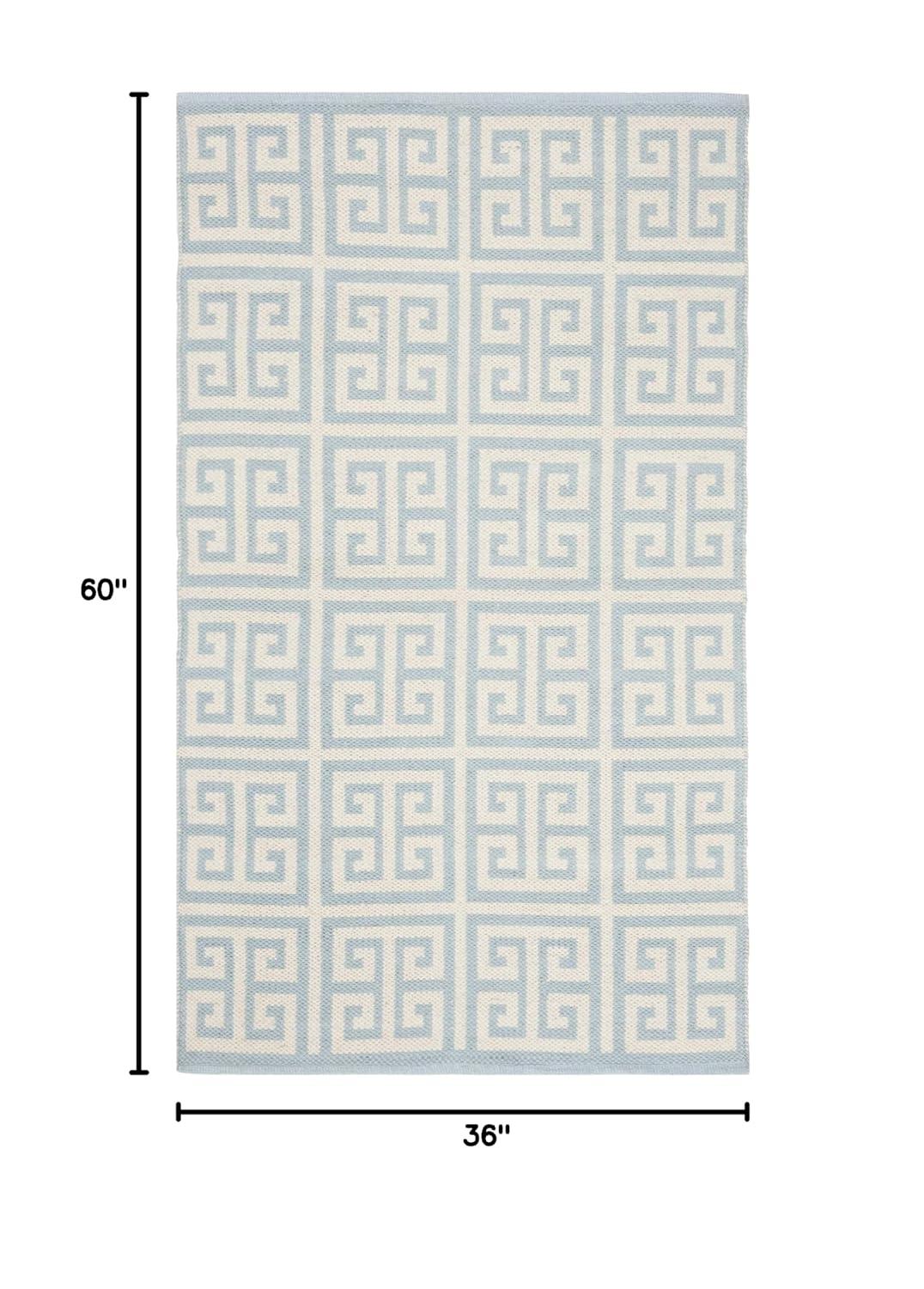 Montauk MTK724 Hand Woven Indoor Accent Rug - Light Blue/Ivory - 3'x5' - Safavieh.