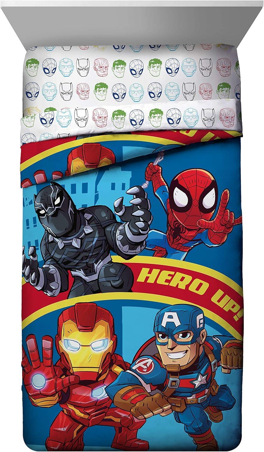 Marvel Superhero Adventures Double Team 4 Piece Twin Bed Set