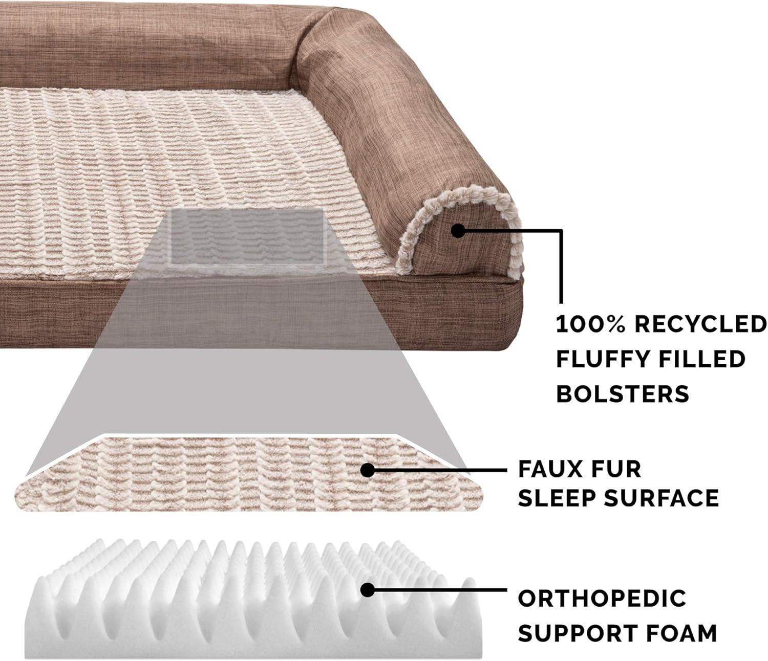 Luxe Fur & Performance Linen Sofa Bed