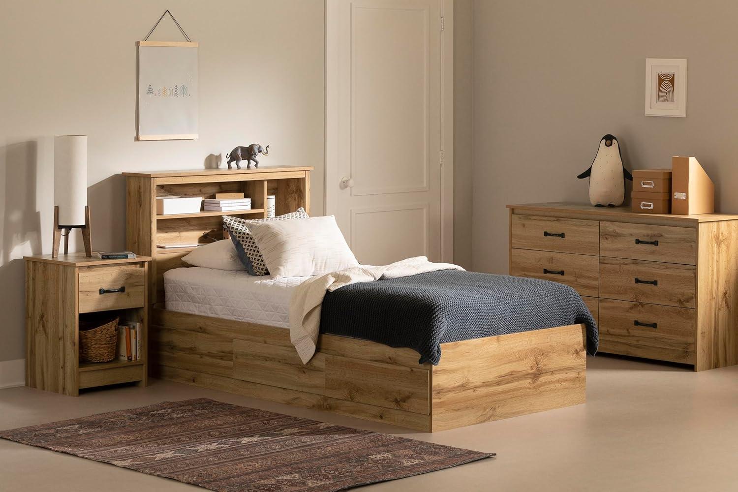 South Shore Tassio, Farmhouse Bed, Twin Brown