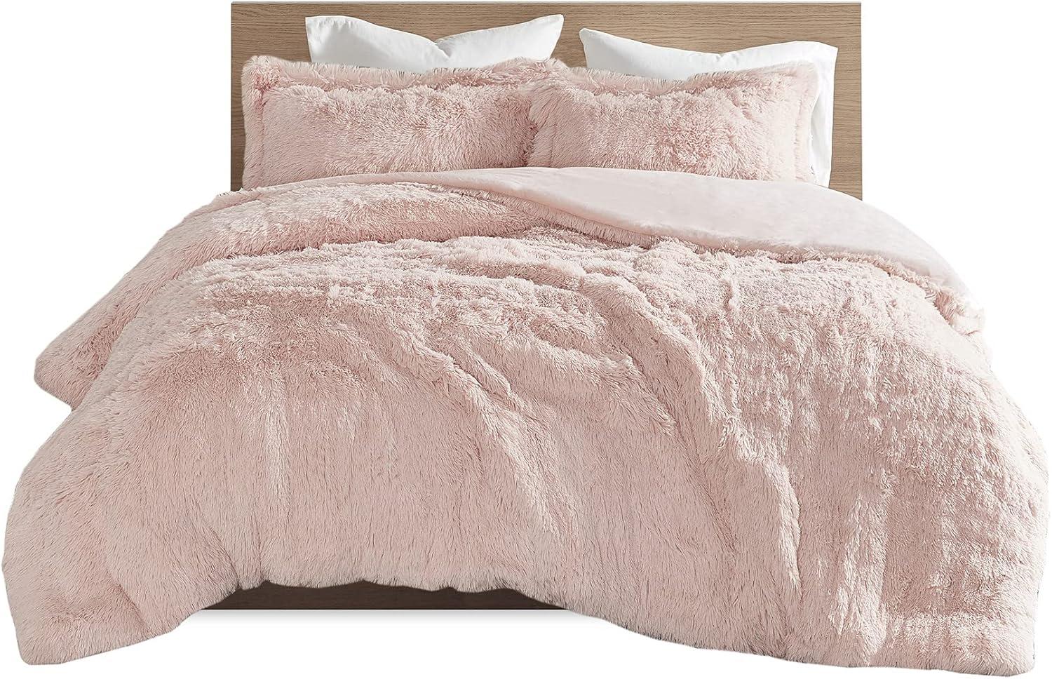 Trahan Shaggy Faux Fur Duvet Cover Set