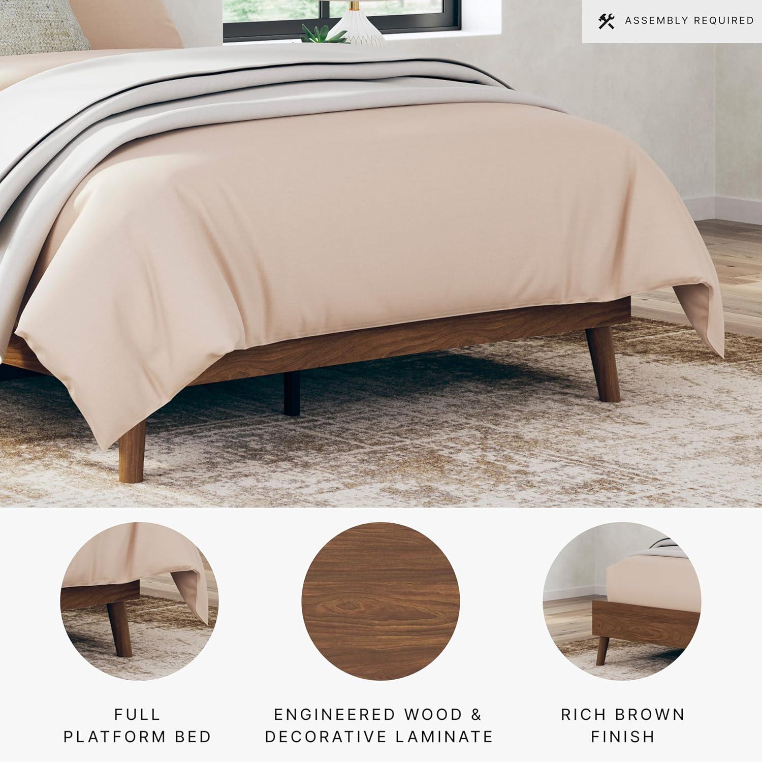 Full Aprilyn Platform Bed White - Signature Design by Ashley: Sleek, No Box Spring Required