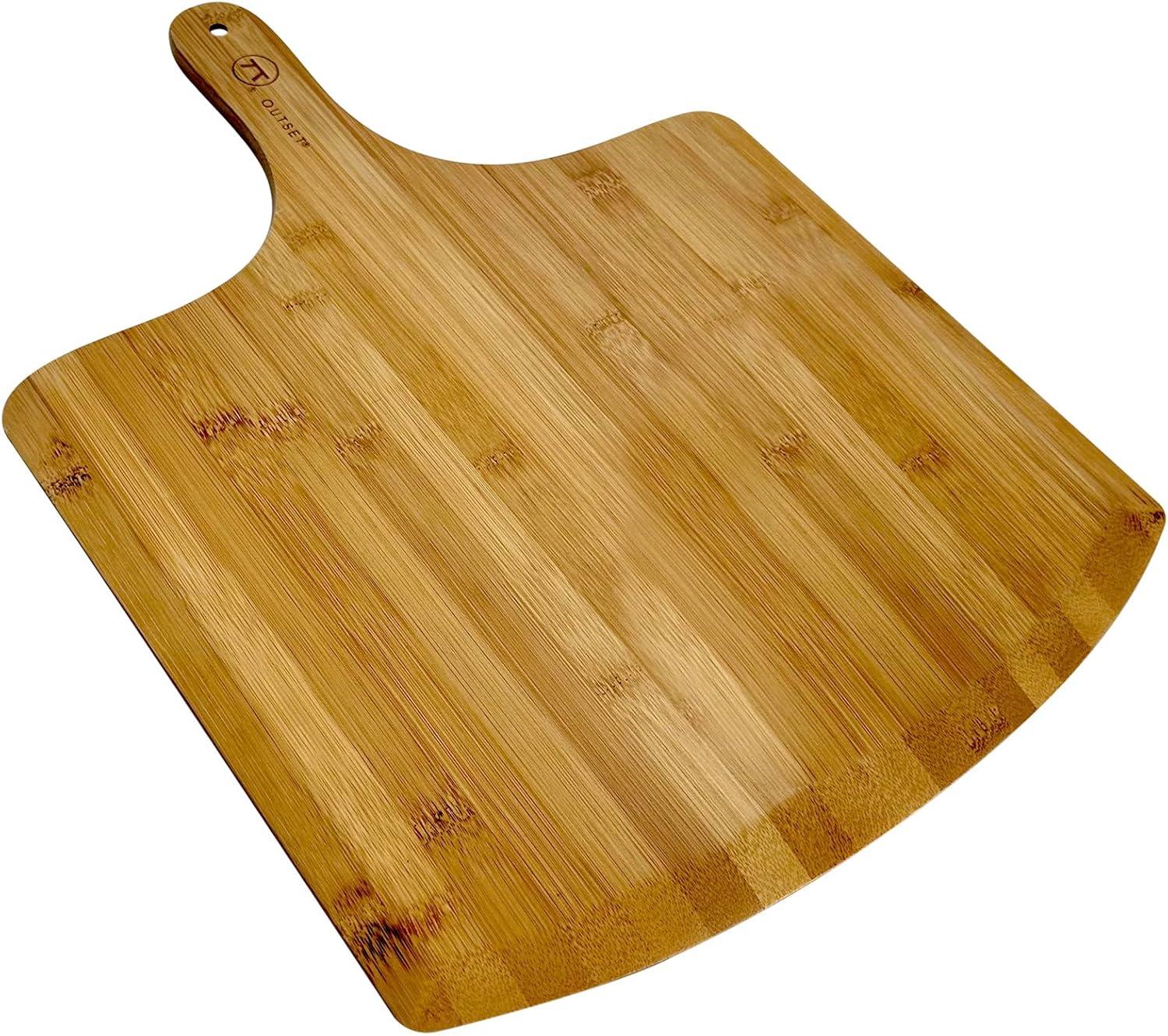 Outset Extra Large Wooden Pizza Peel, Bamboo, 18" x 14"