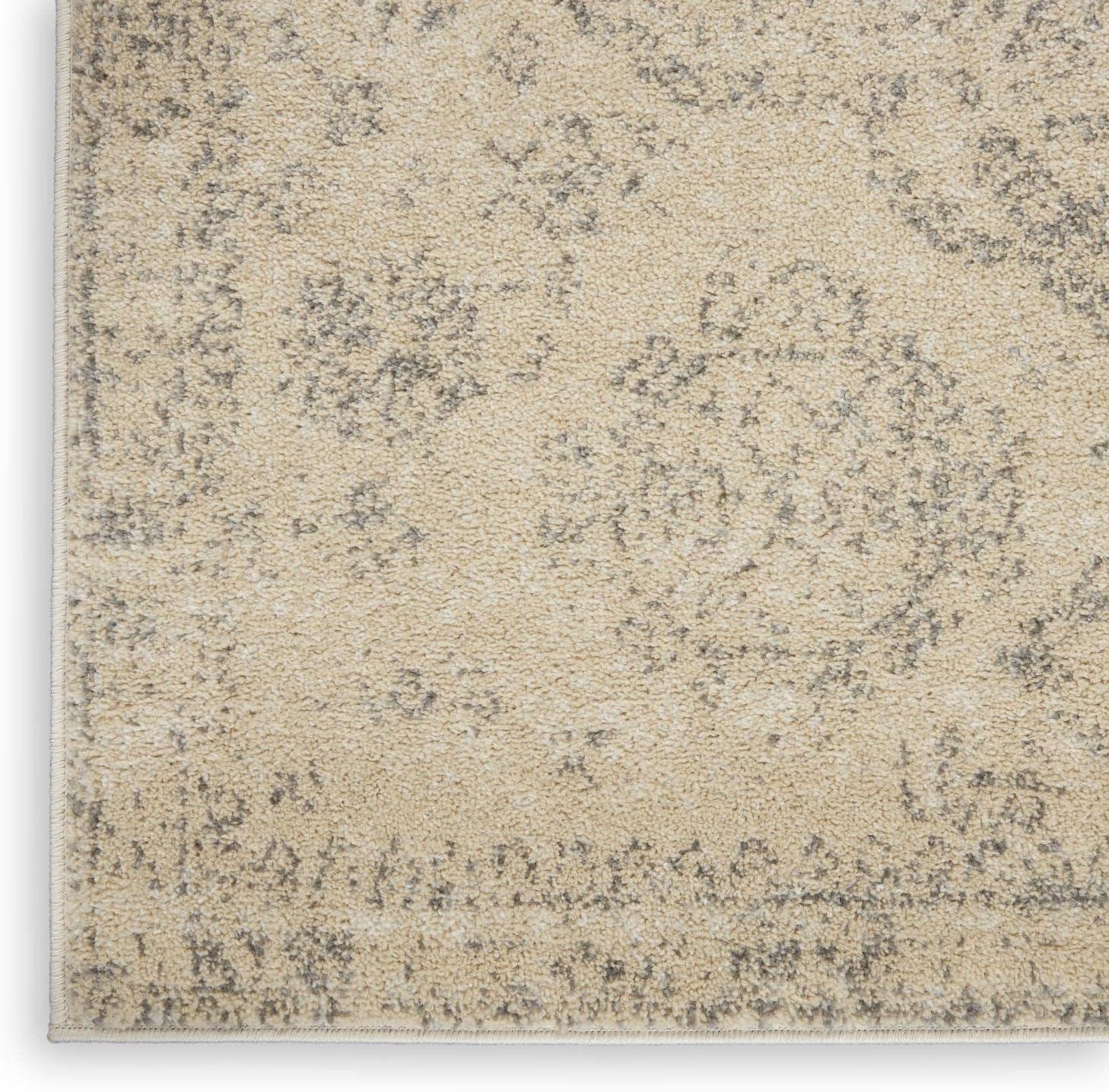 Serene Vintage Beige/Grey 6' x 9' Synthetic Area Rug