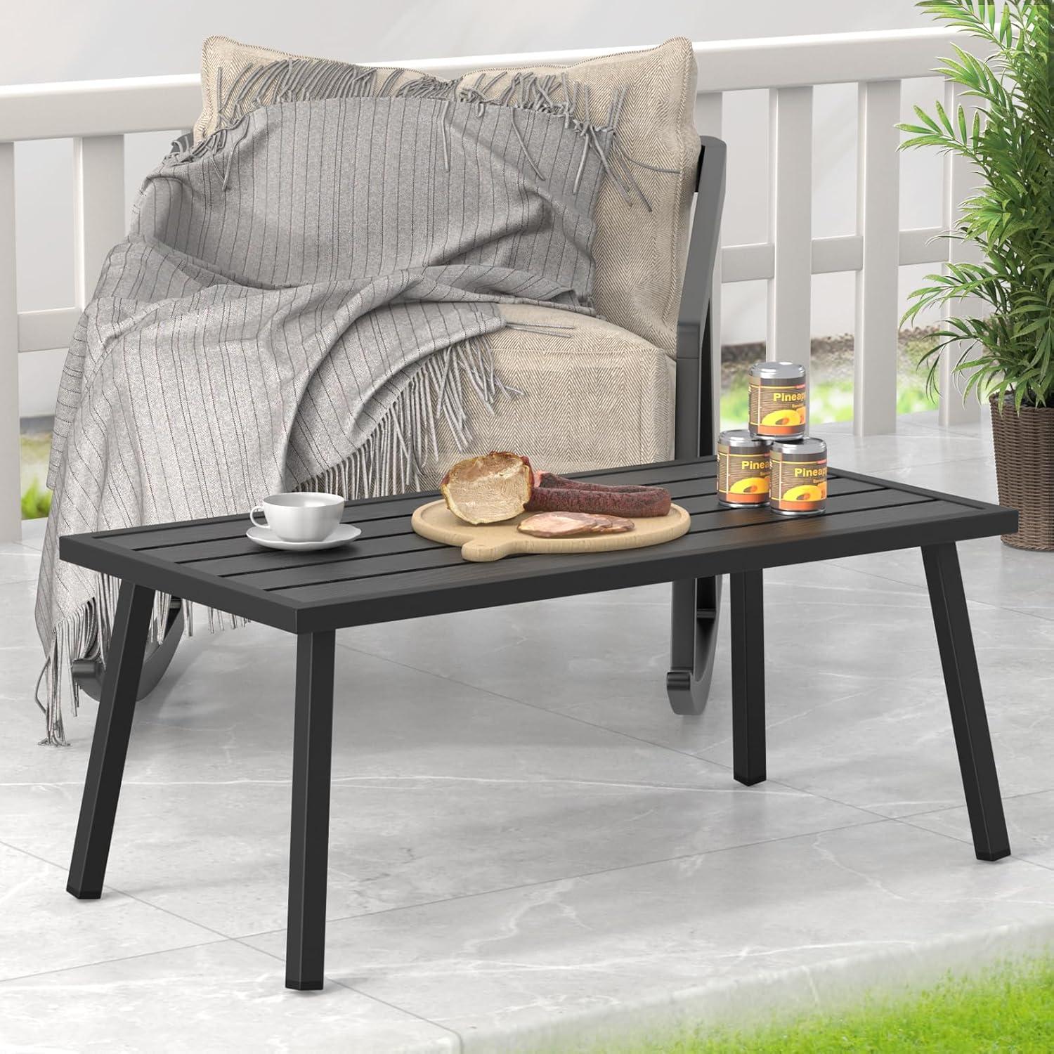 George Oliver Small Metal Outdoor Coffee Side Table