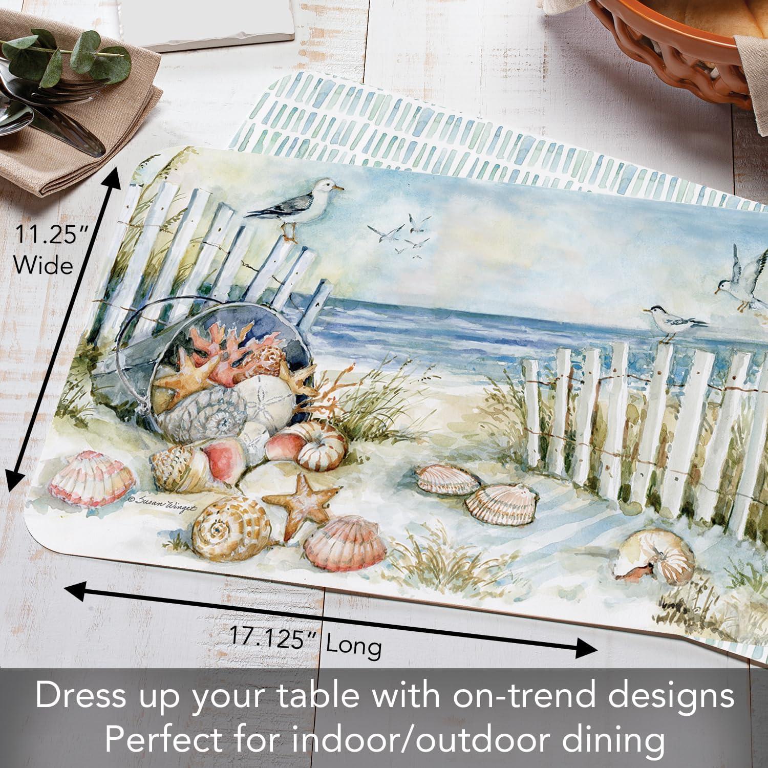 Coastal Sanctuary Reversible Rectangular Plastic Placemats