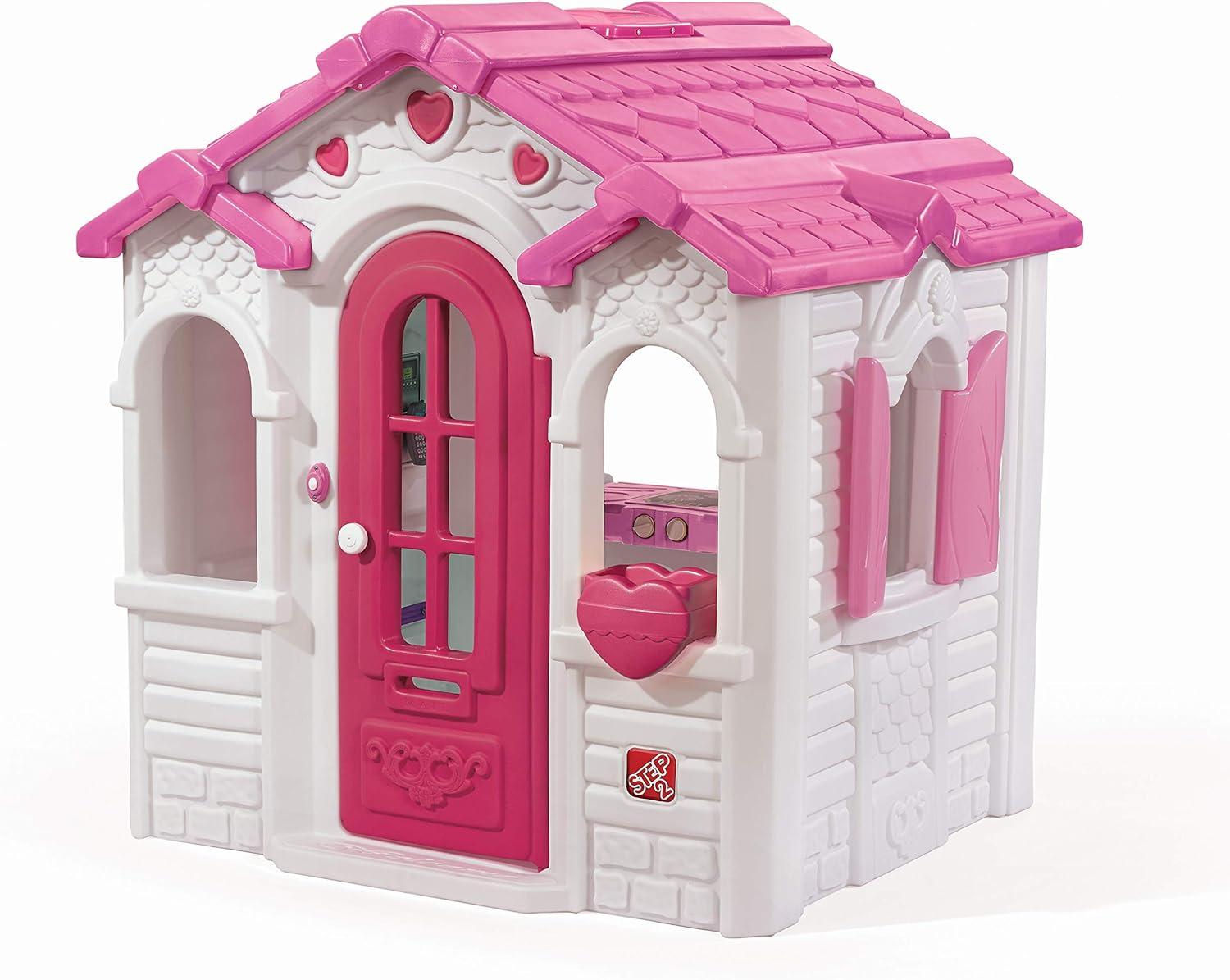 Step2 Sweetheart Pink Toddler Playhouse Plastic Kids Outdoor Toy