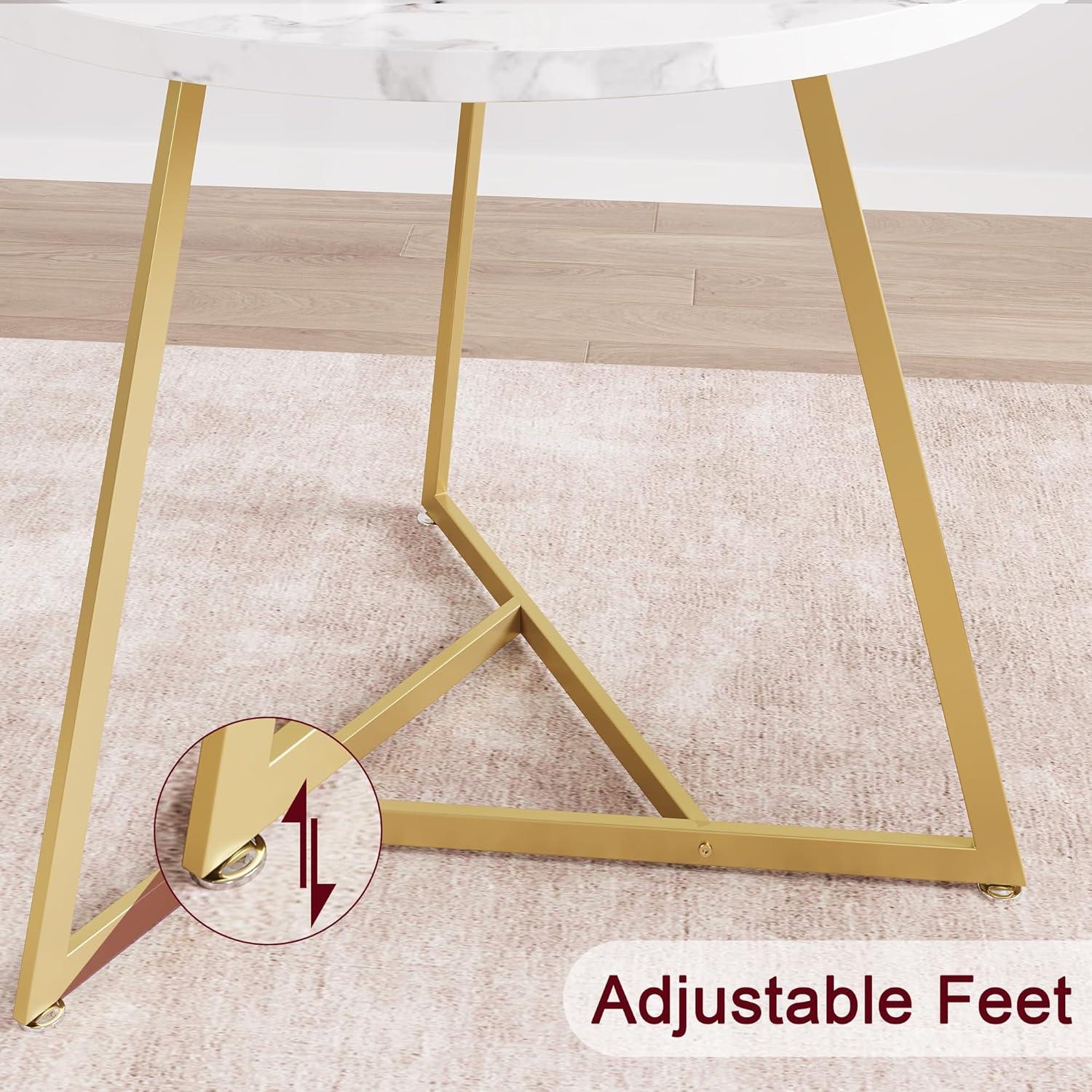 Dining Table Set for 2, Kitchen Table & Chair Sets for 2, Round Kitchen Table for Small Space, Apartment, Breakfast Nook