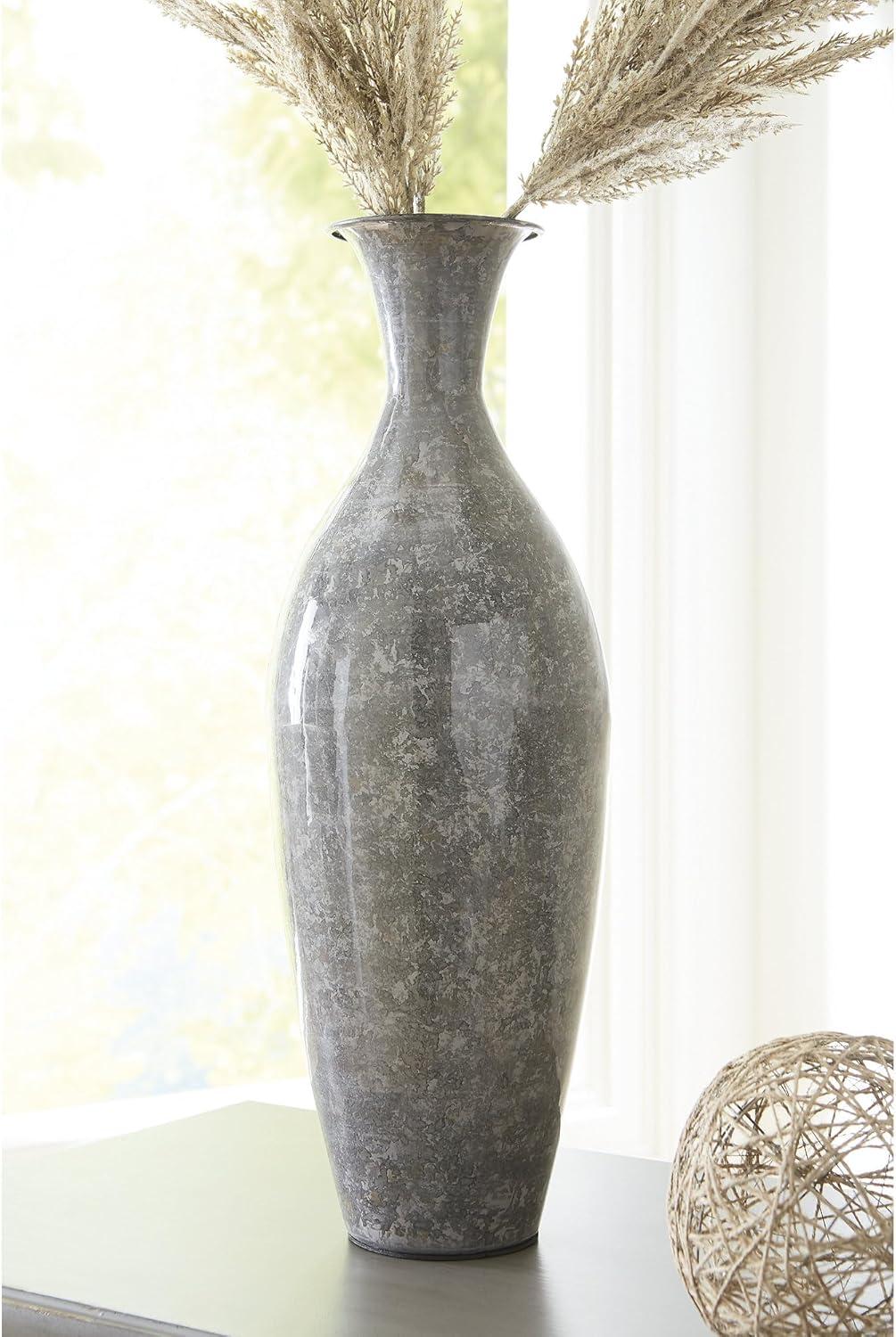 Signature Design by Ashley Traditional Brockwich Vase  Antique Gray