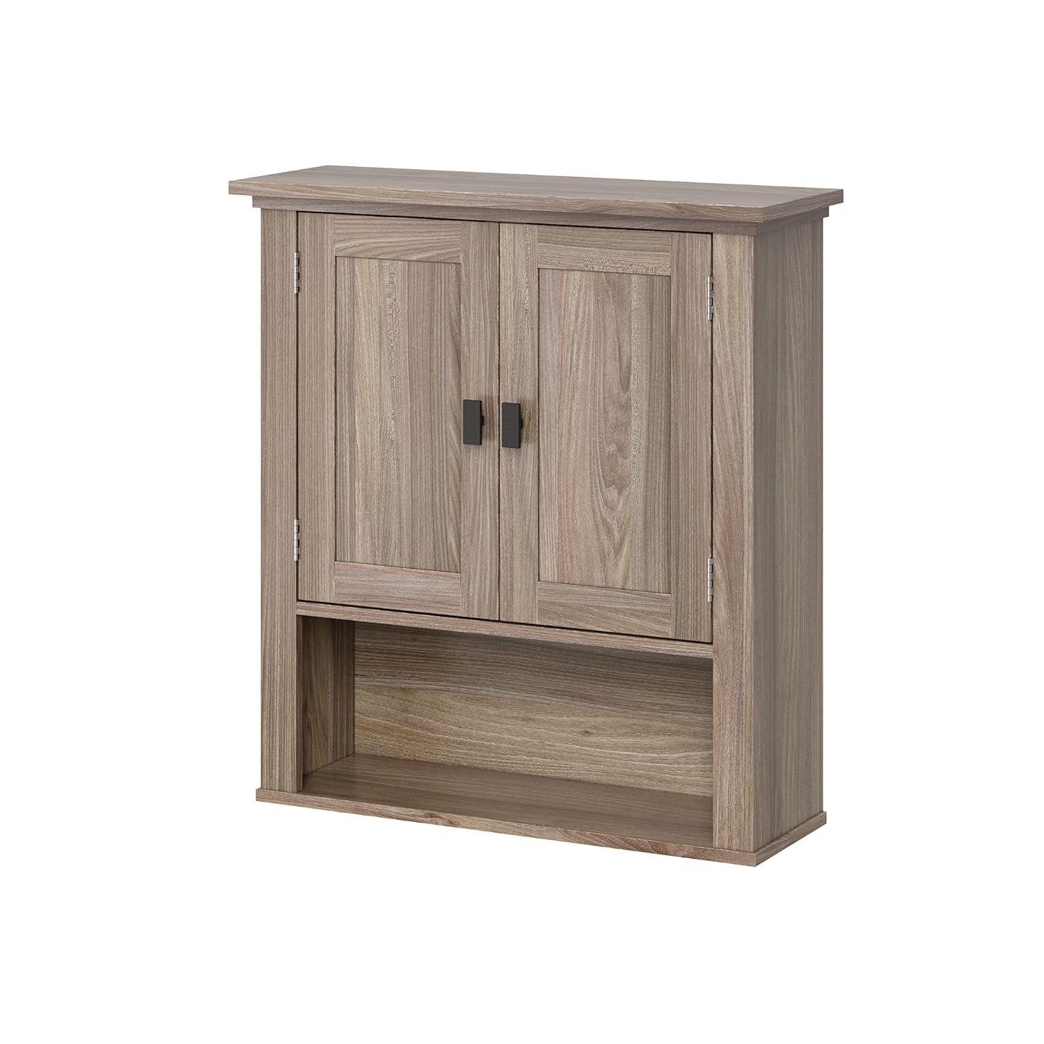 RiverRidge Home RiverRidge Hayward Two-Door Bathroom and Laundry Wall Mount Storage Medicine Cabinet with Fixed and Adjustable Shelf