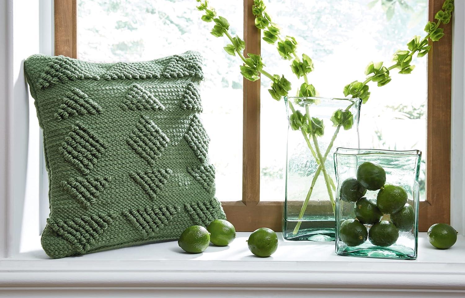 spirea Geometric Indoor/Outdoor Reversible Throw Pillow