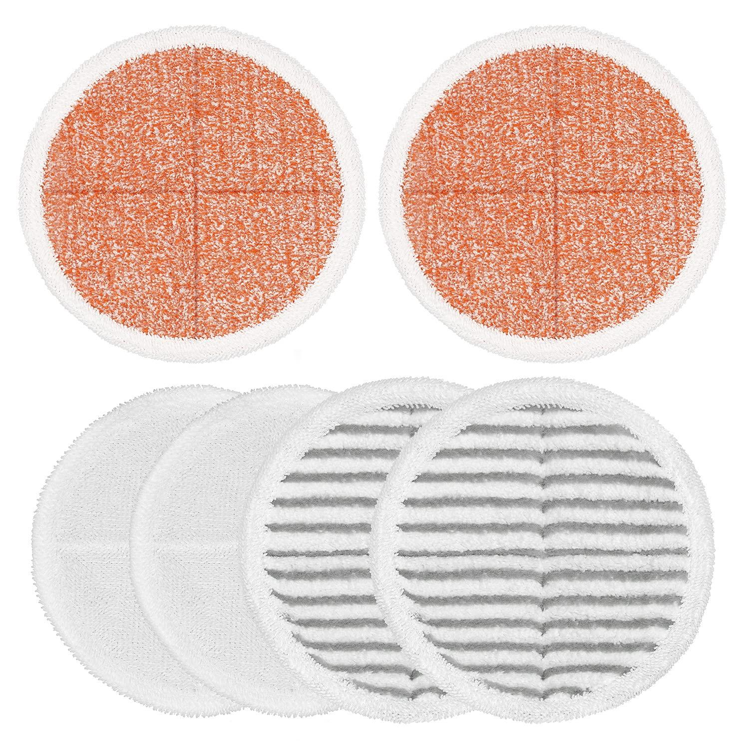 6 Pack 2124 2037 2039A 20399 20391 Steam Mop Pads Replacement Compatible with Bissell Spinwave Hard Mop Cleaner