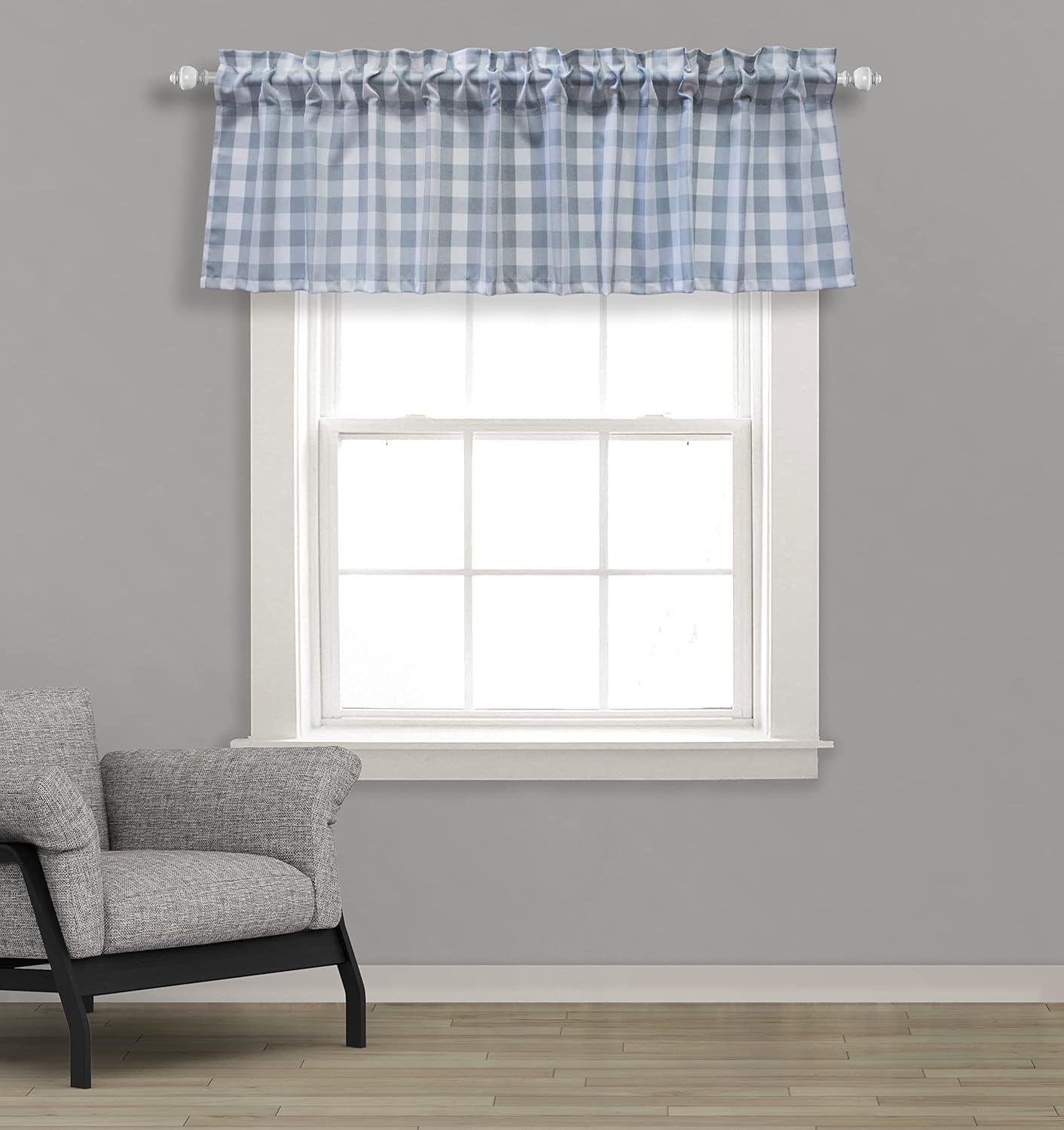 Rashara Plaid Tailored 56'' W Window Valance