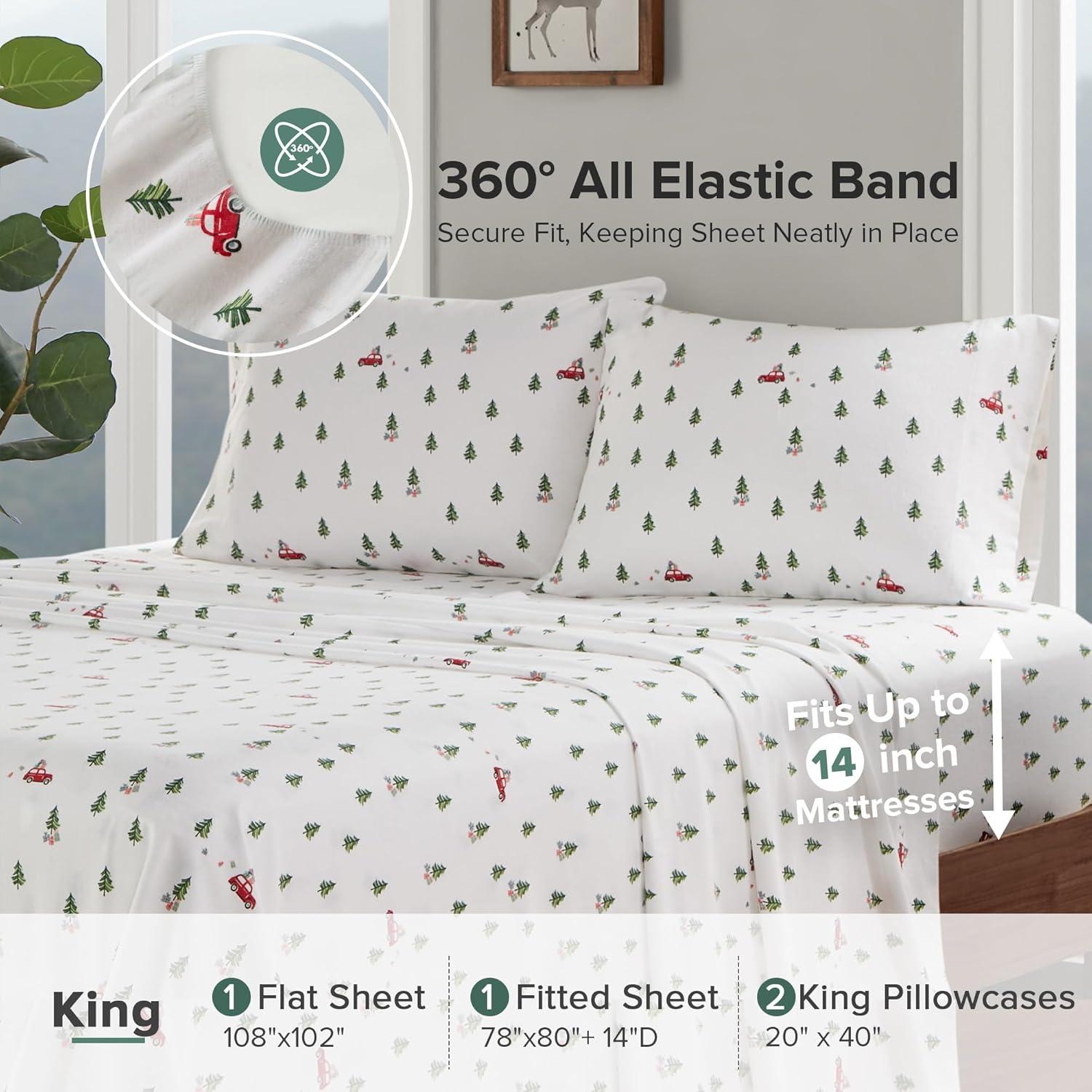 Woolrich 100% Cotton Flannel Sheet Set
