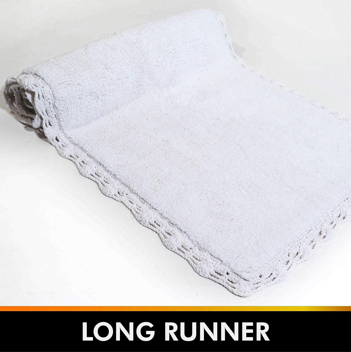 Crochet Bath Rug Runner White(22"X60") - Chesapeake Merch Inc.