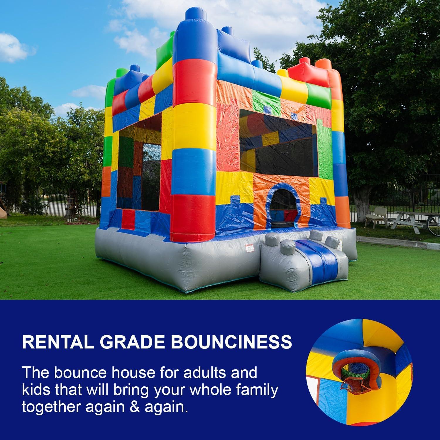 Colorful Commercial Grade Inflatable Bounce House with Slide