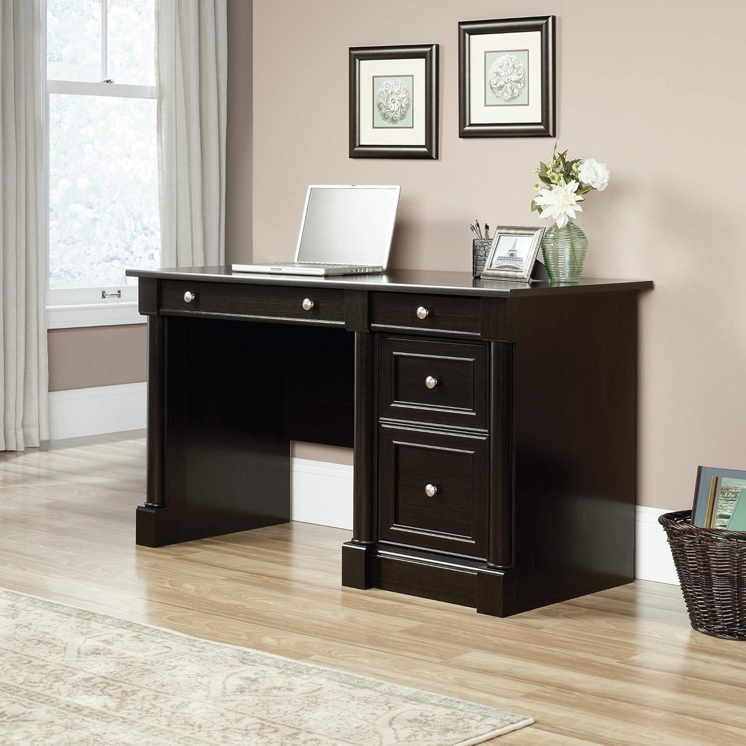 Sauder Palladia Engineered Wood Computer Desk in Wind Oak