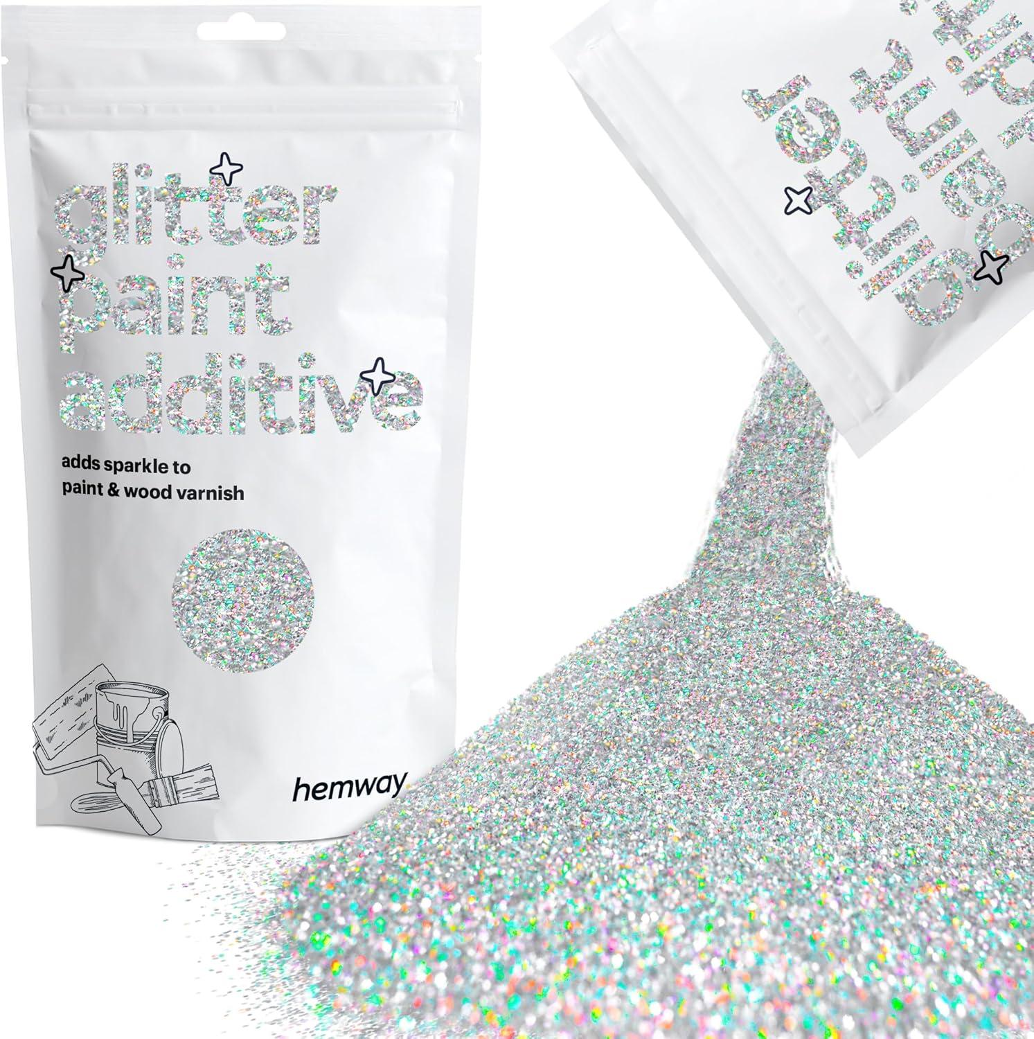 Silver Holographic Glitter Paint and Grout Additive 100g