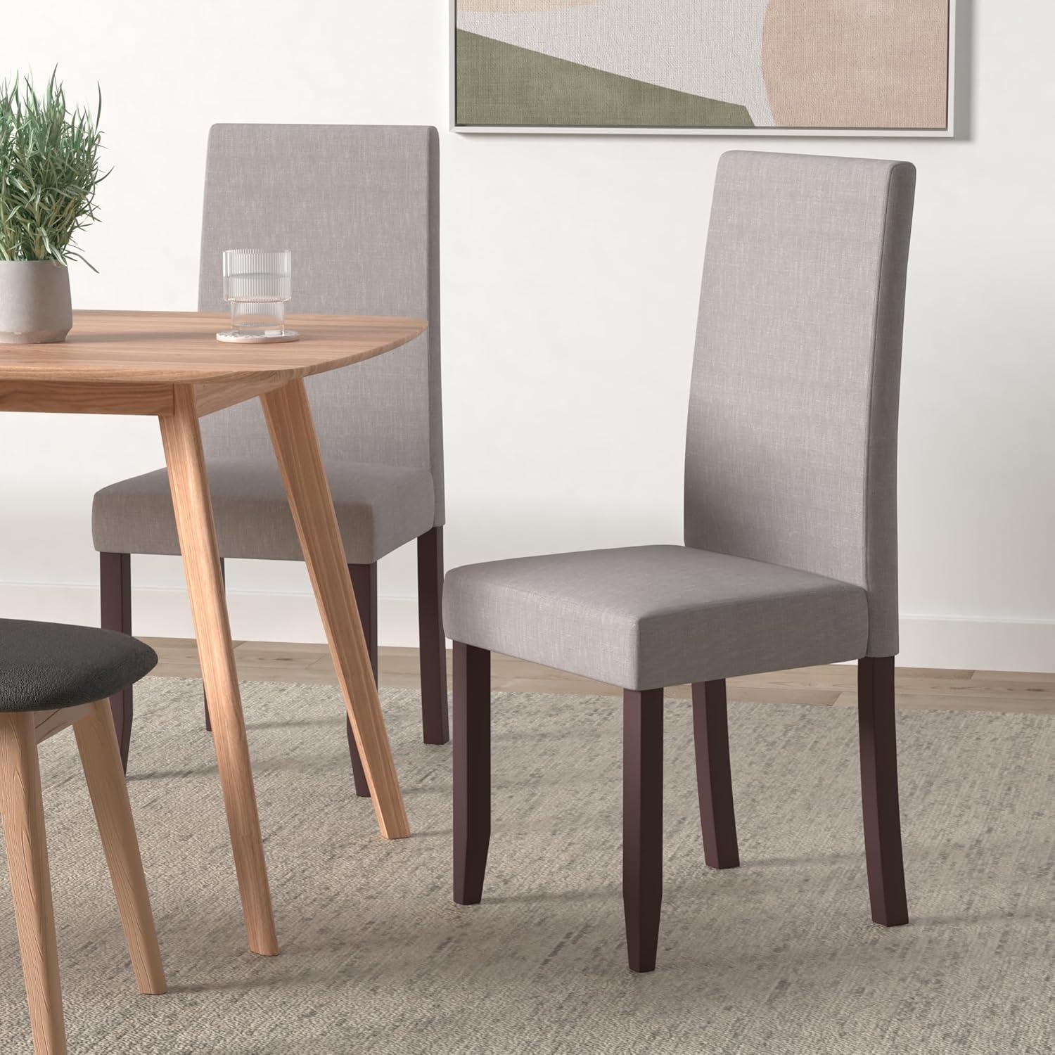 Simplihome Vegan Leather Parson Dining Chair, Acadian