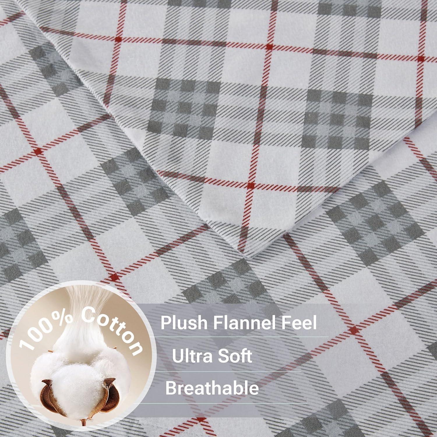 Madison Park Cozy Flannel 100% Cotton Sheet Set
