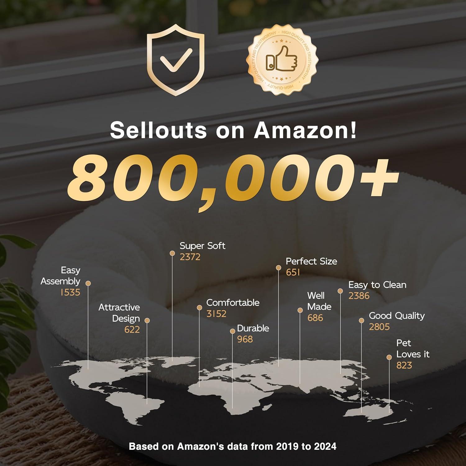 Archie & Oscar™ Round Donut Cat And Dog Cushion Bed, 20In Pet Bed For Cats Or Small Dogs, Anti-Slip & Water-Resistant Bottom, Super Soft Durable Fabric Pet Beds, Washable Luxury Cat & Dog Bed